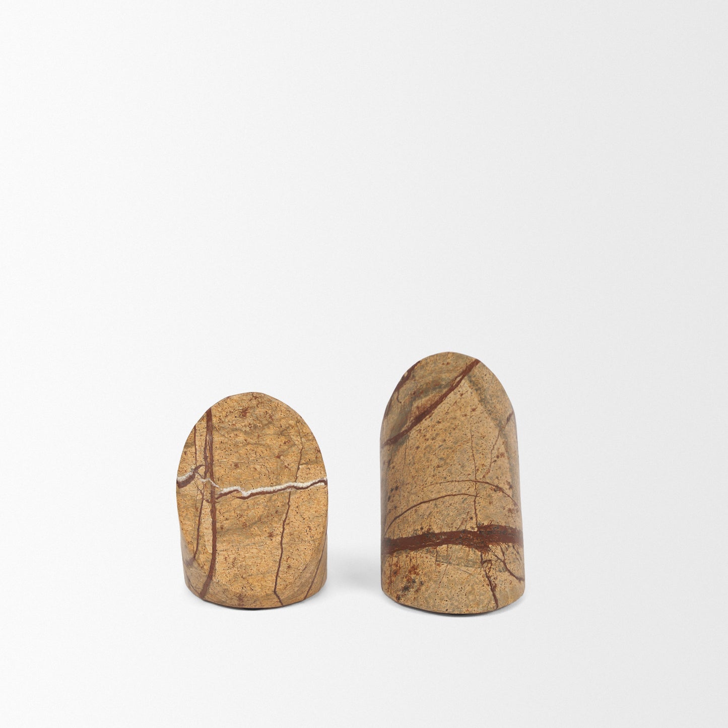 Rahima Brown Forest Marble Angled Bookends