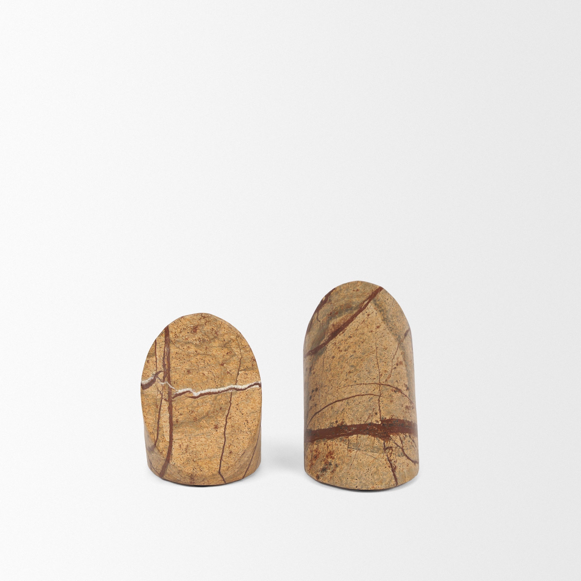 Rahima Brown Forest Marble Angled Bookends