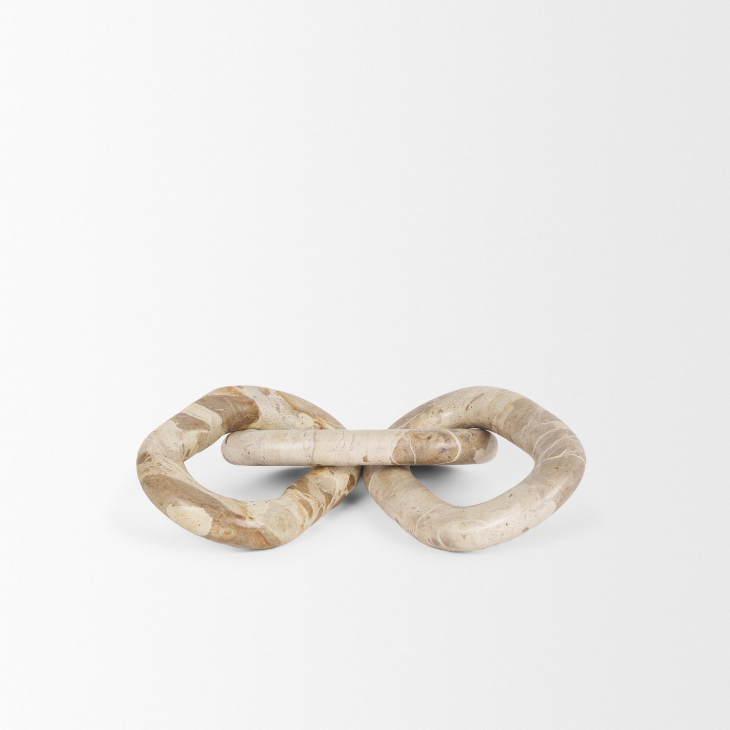 Reinir Beige Marble Chain Link Decorative Object