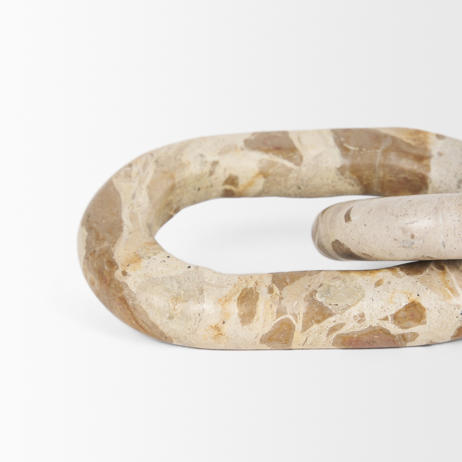 Reinir Beige Marble Chain Link Decorative Object