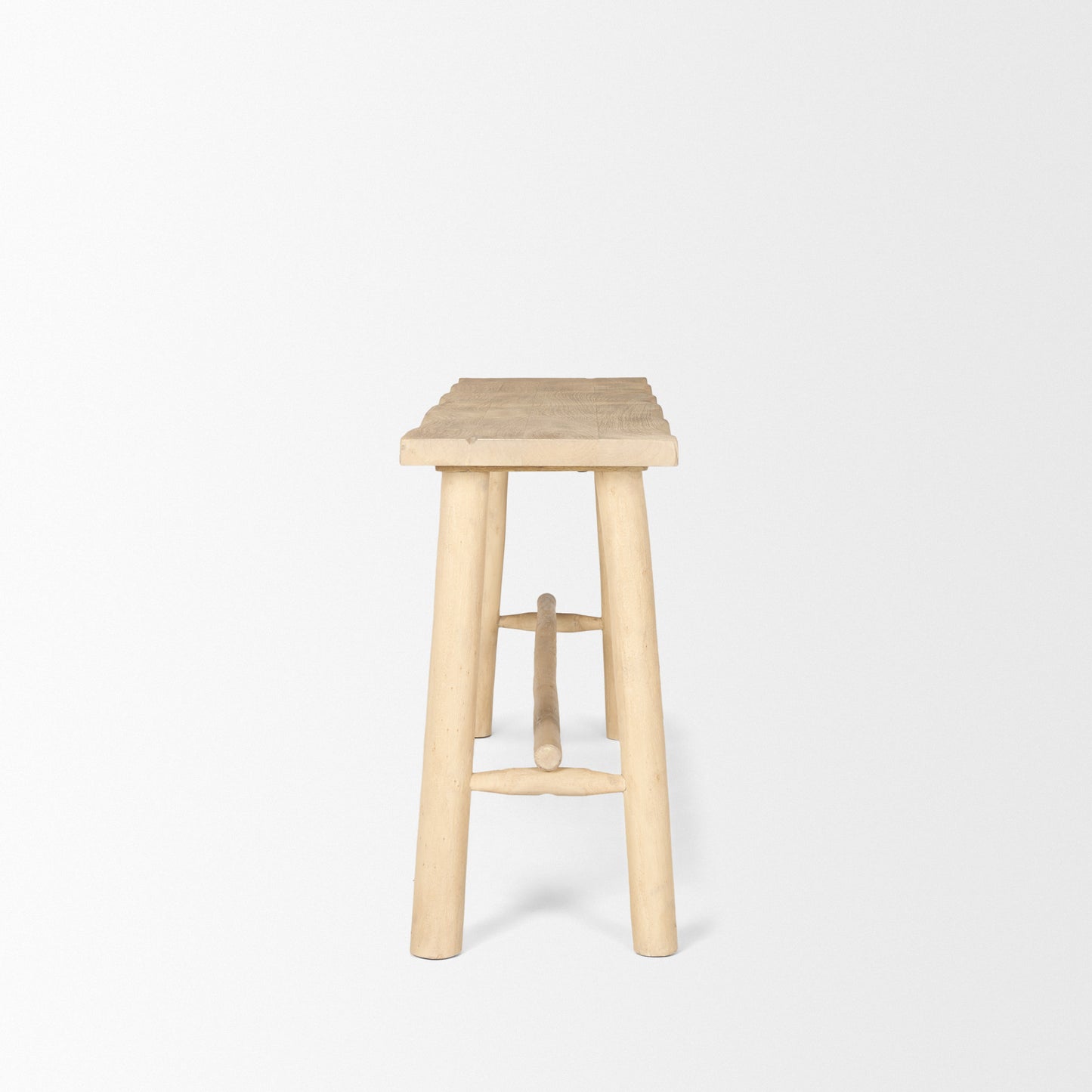 Sekou Light Brown Wooden Craftsman Console Table