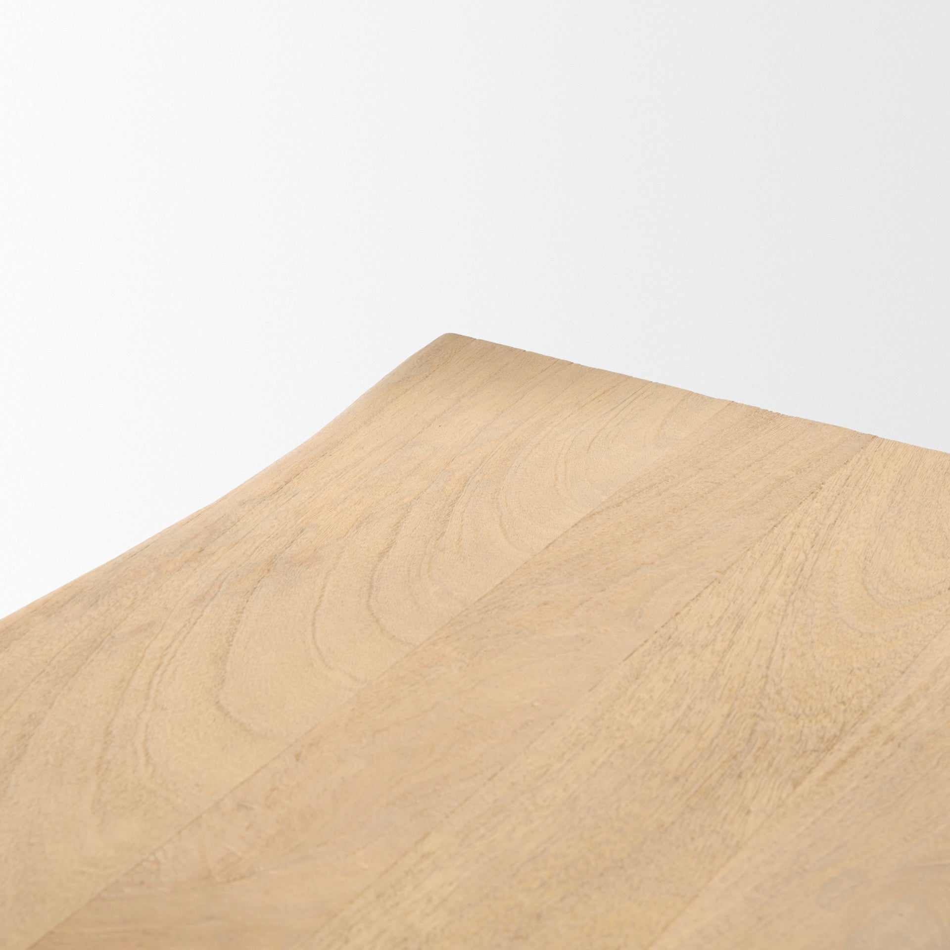 Sekou Light Brown Wooden Craftsman Bench