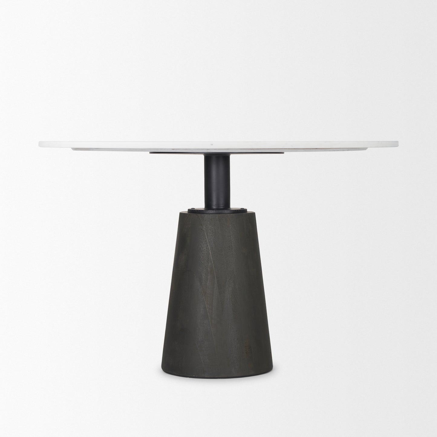 Maxwell Dining Table White Marble | Black Wood