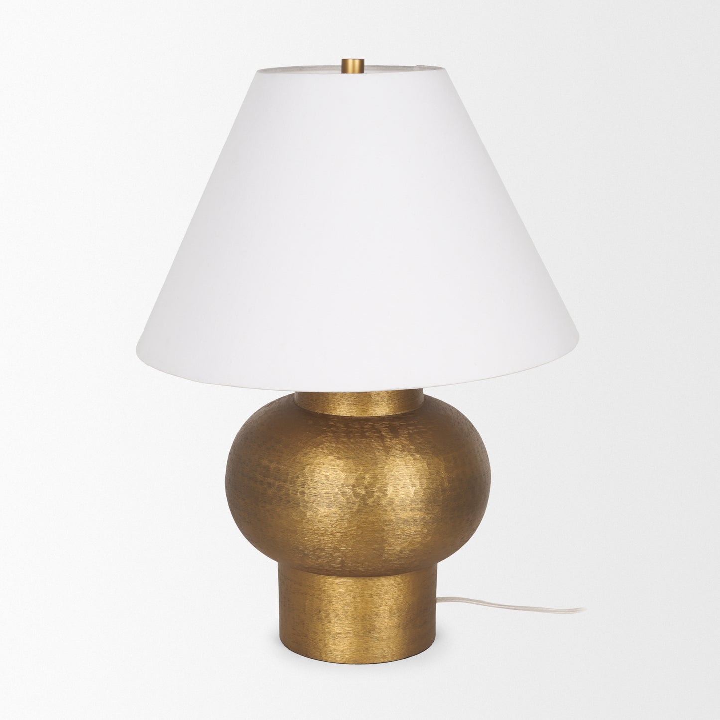 Salaah Table Lamp Gold Metal | Cream Shade - table-lamps