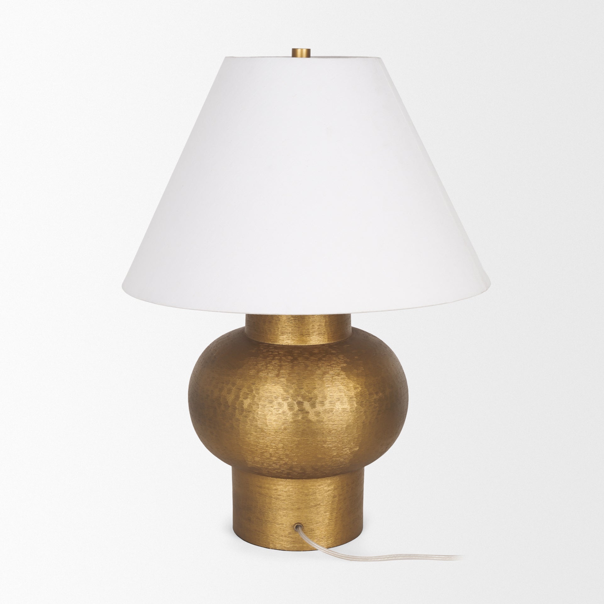 Salaah Table Lamp Gold Metal | Cream Shade - table-lamps