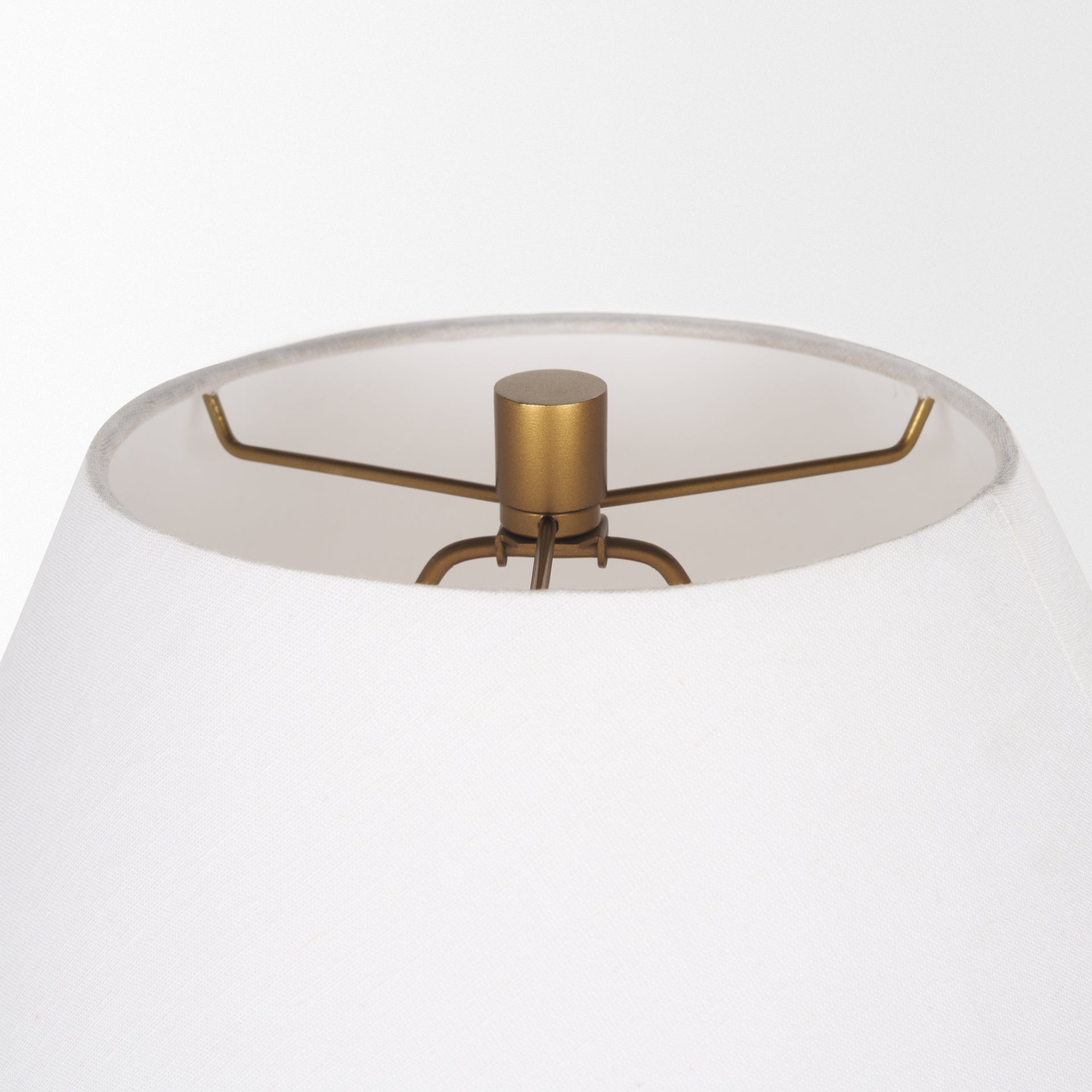 Salaah Table Lamp Gold Metal | Cream Shade - table-lamps