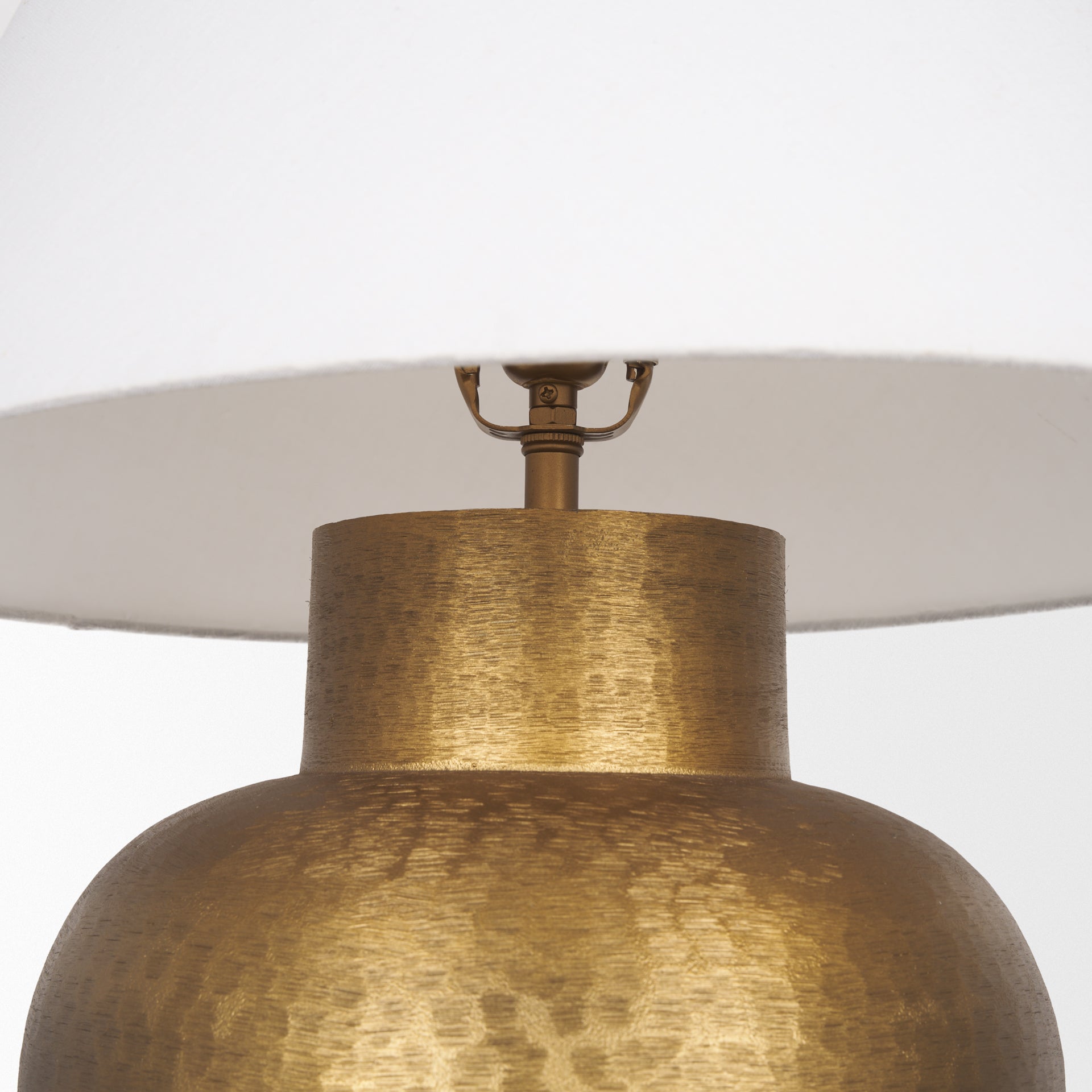 Salaah Table Lamp Gold Metal | Cream Shade - table-lamps