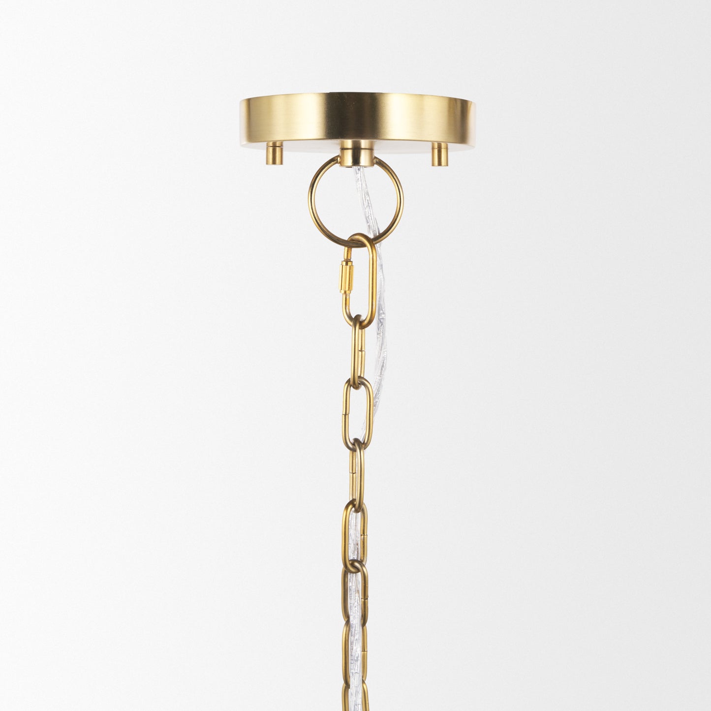 Saliha Cane w/ Brass Metal Pendant Light