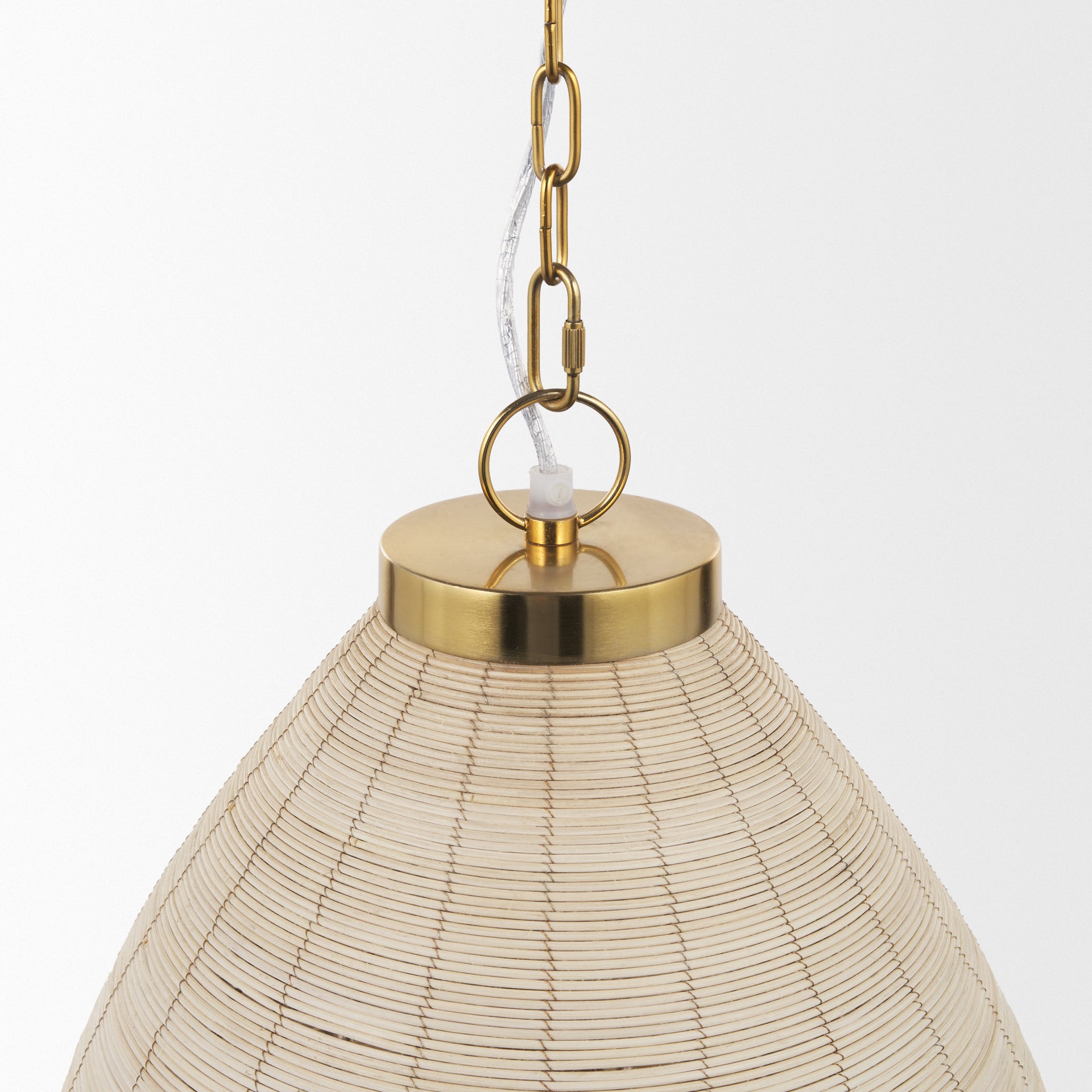 Saliha Pendant Light Cane | Gold Metal - pendant-light