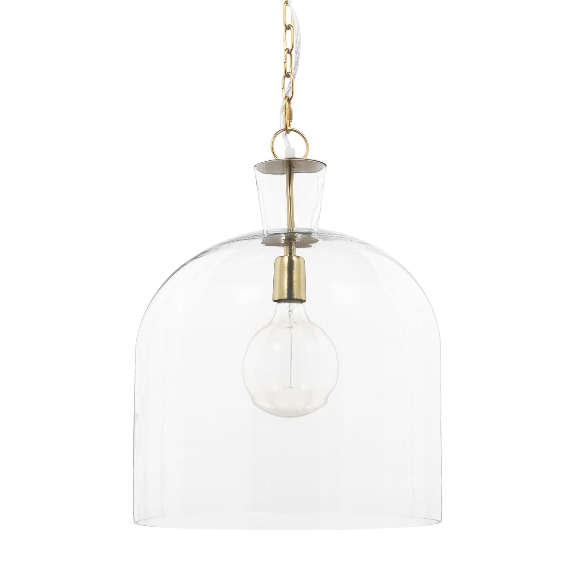 Sadah Pendant Light Glass | Gold Metal | Large - pendant-light