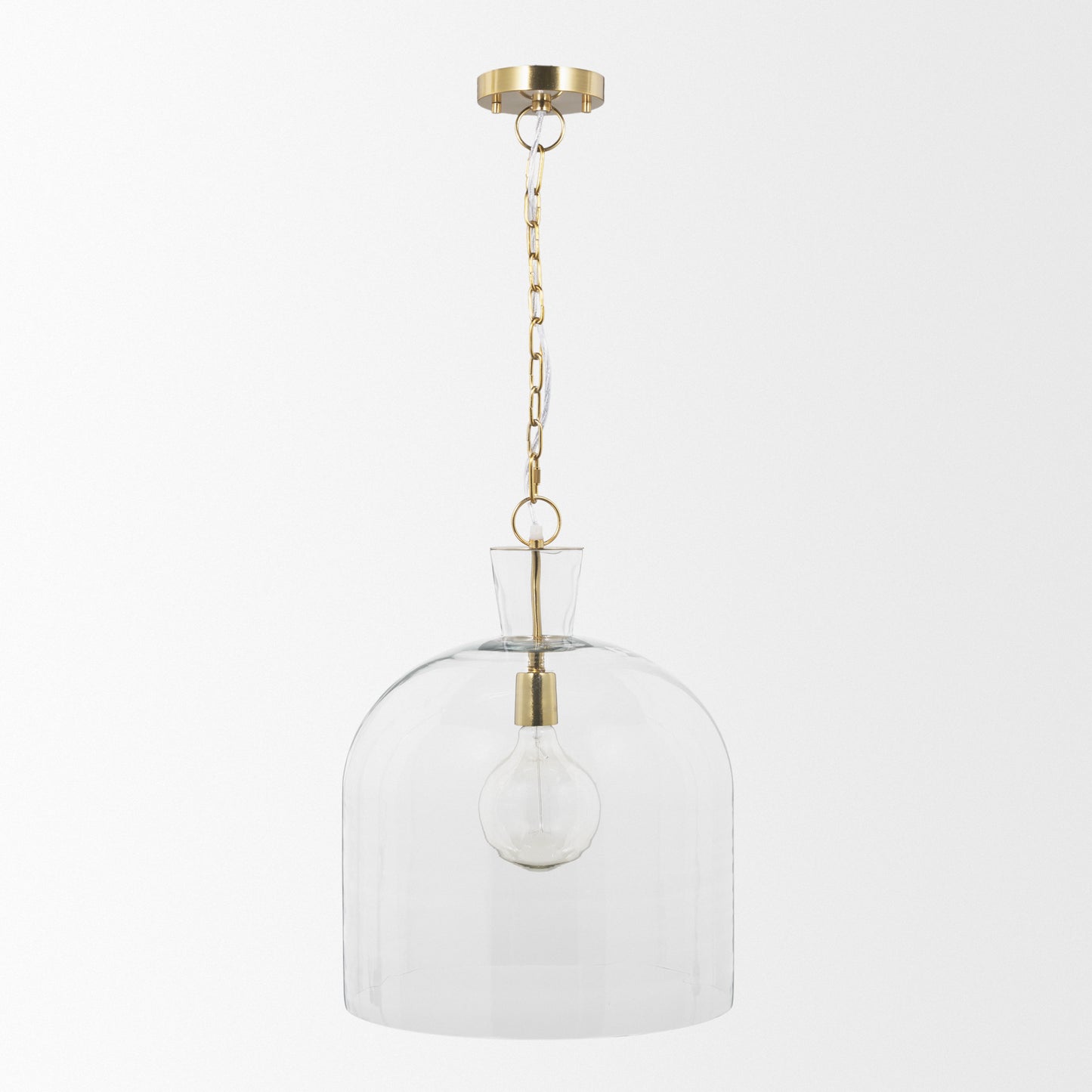 Sadah Pendant Light Glass | Gold Metal | Large - pendant-light