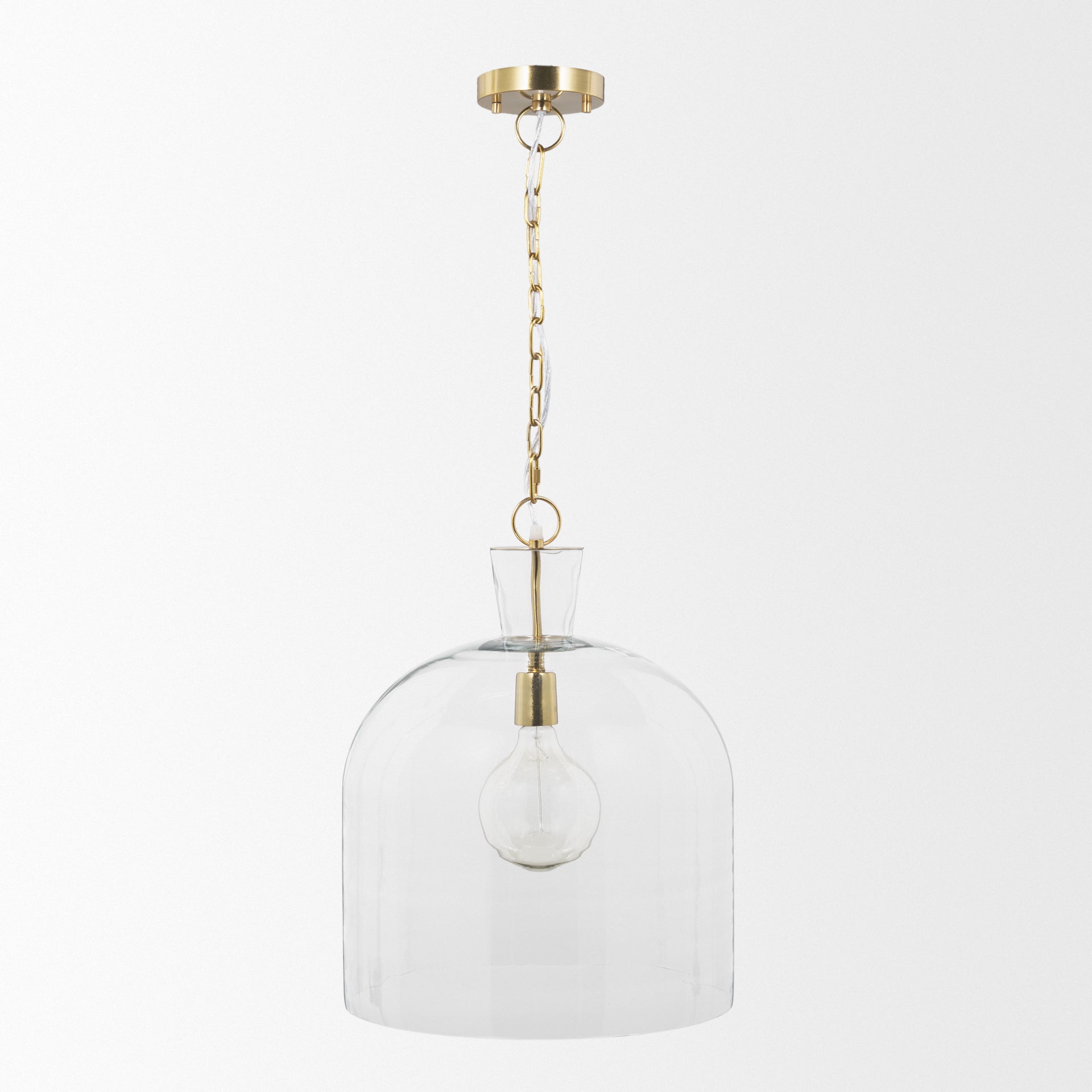 Sadah Pendant Light Glass | Gold Metal | Large - pendant-light