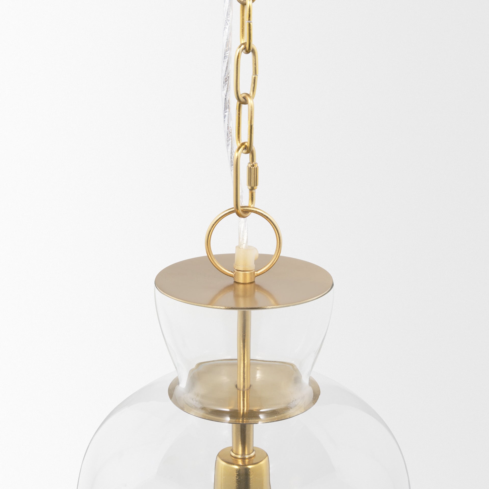 Sadah Pendant Light Glass | Gold Metal | Tall - pendant-light