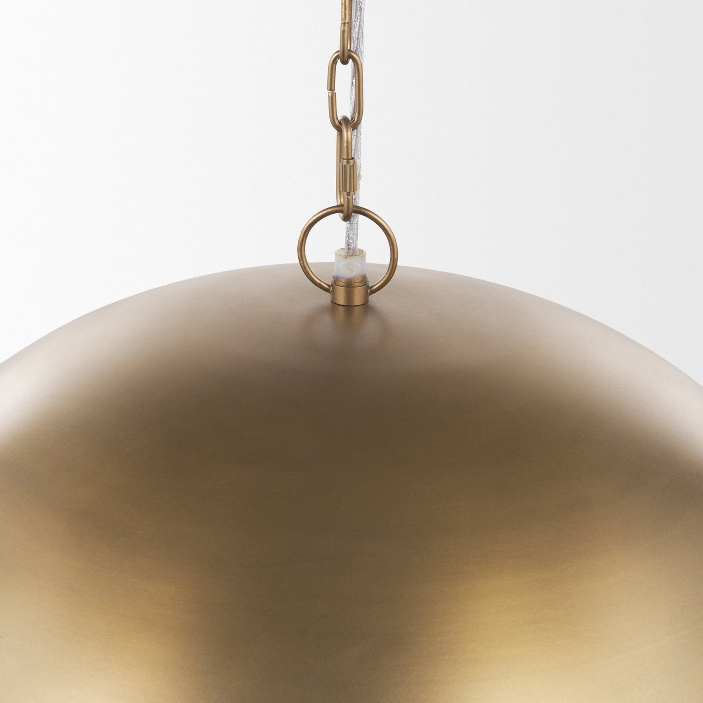 Sanne Antiqued Gold Metal w/ Silver Foil Large Pendant Light