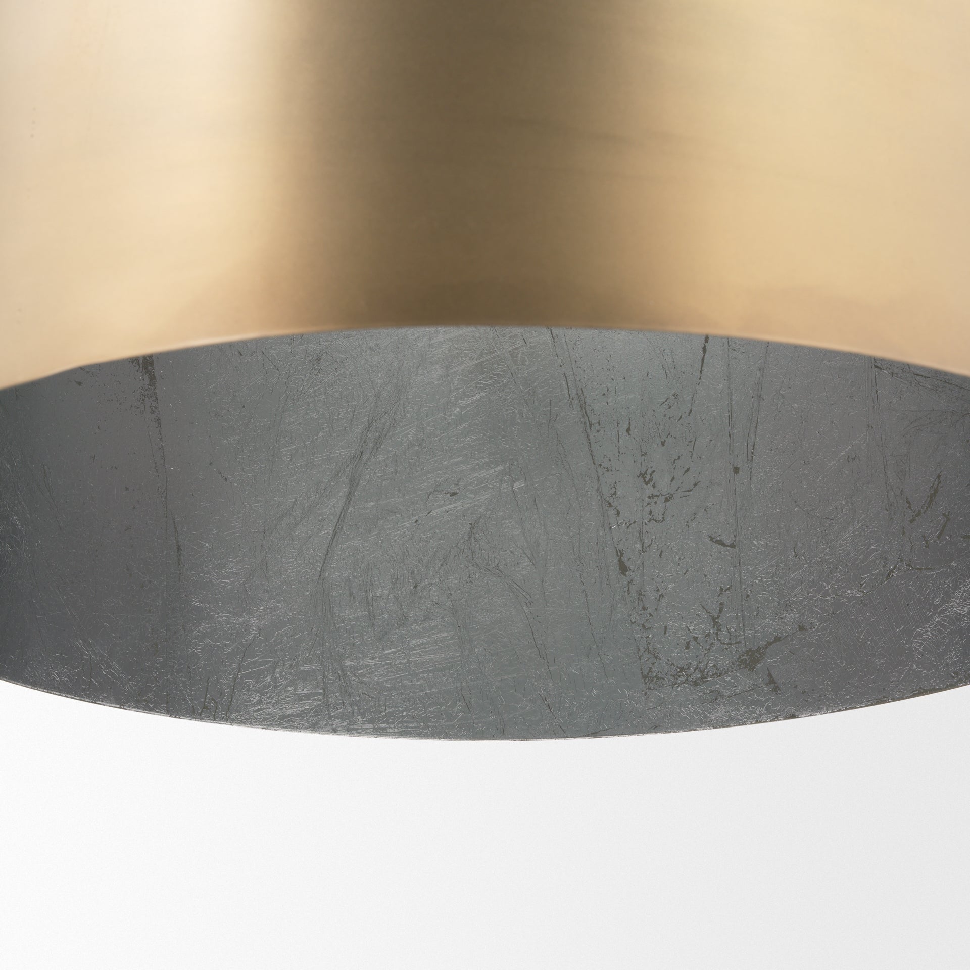 Sanne Antiqued Gold Metal w/ Silver Foil Large Pendant Light