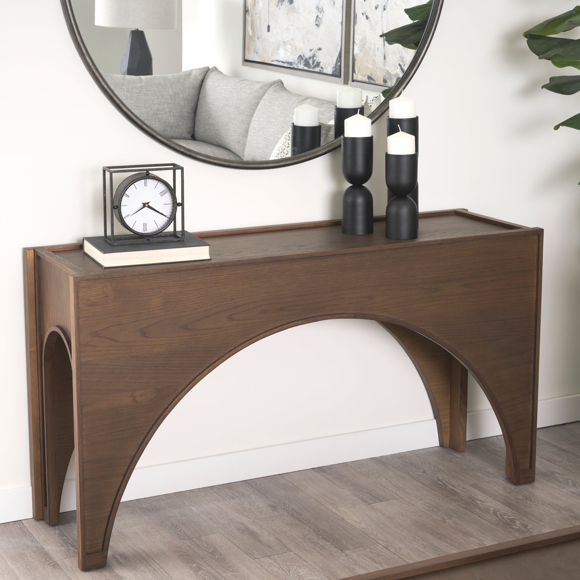 Laraya Console Table Dark Brown | Wood - console-tables