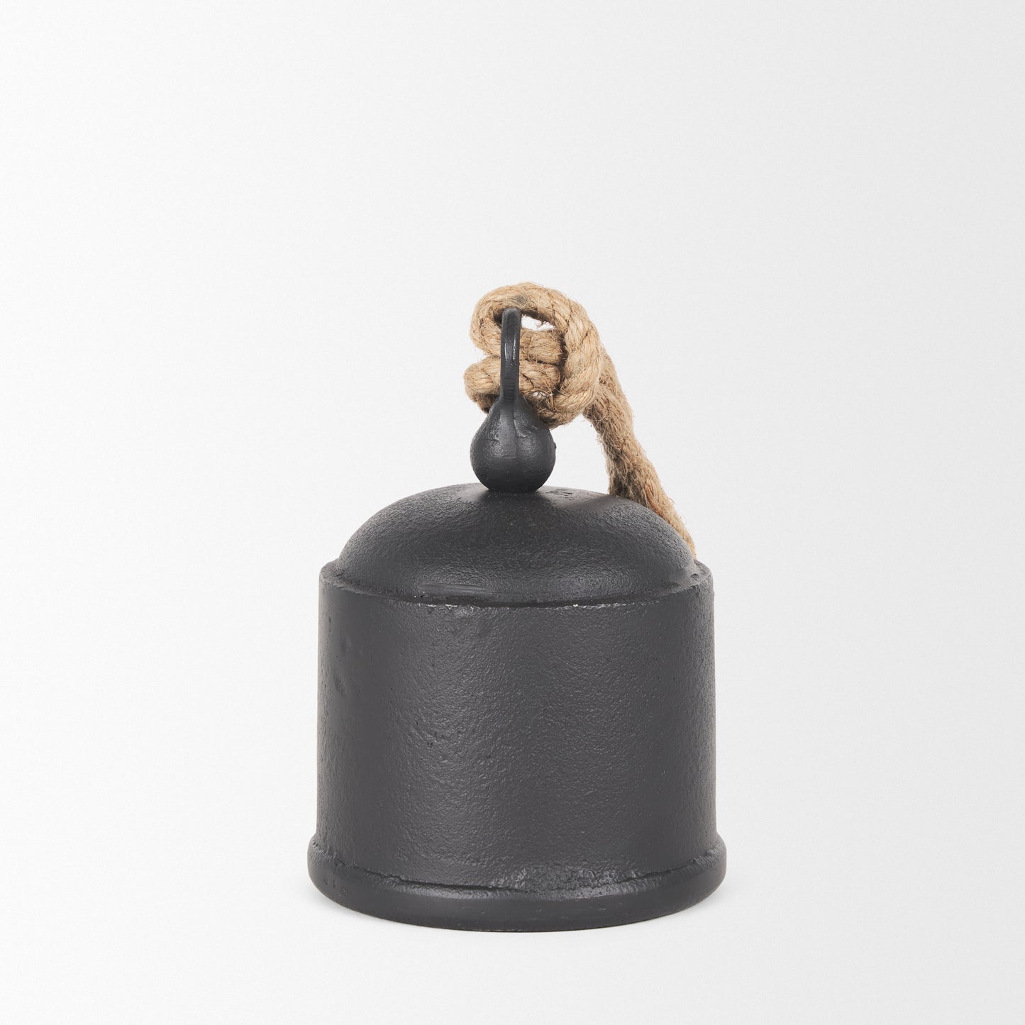 Quincy Medium Matte Black Metal Decorative Bell Object