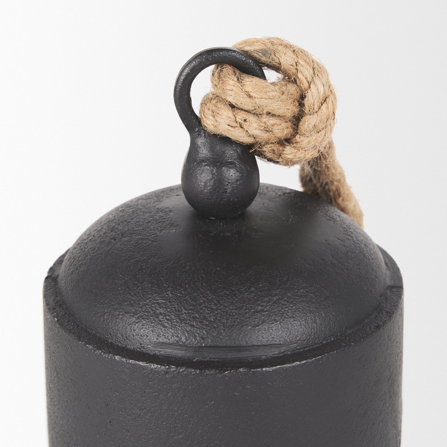 Quincy Medium Matte Black Metal Decorative Bell Object