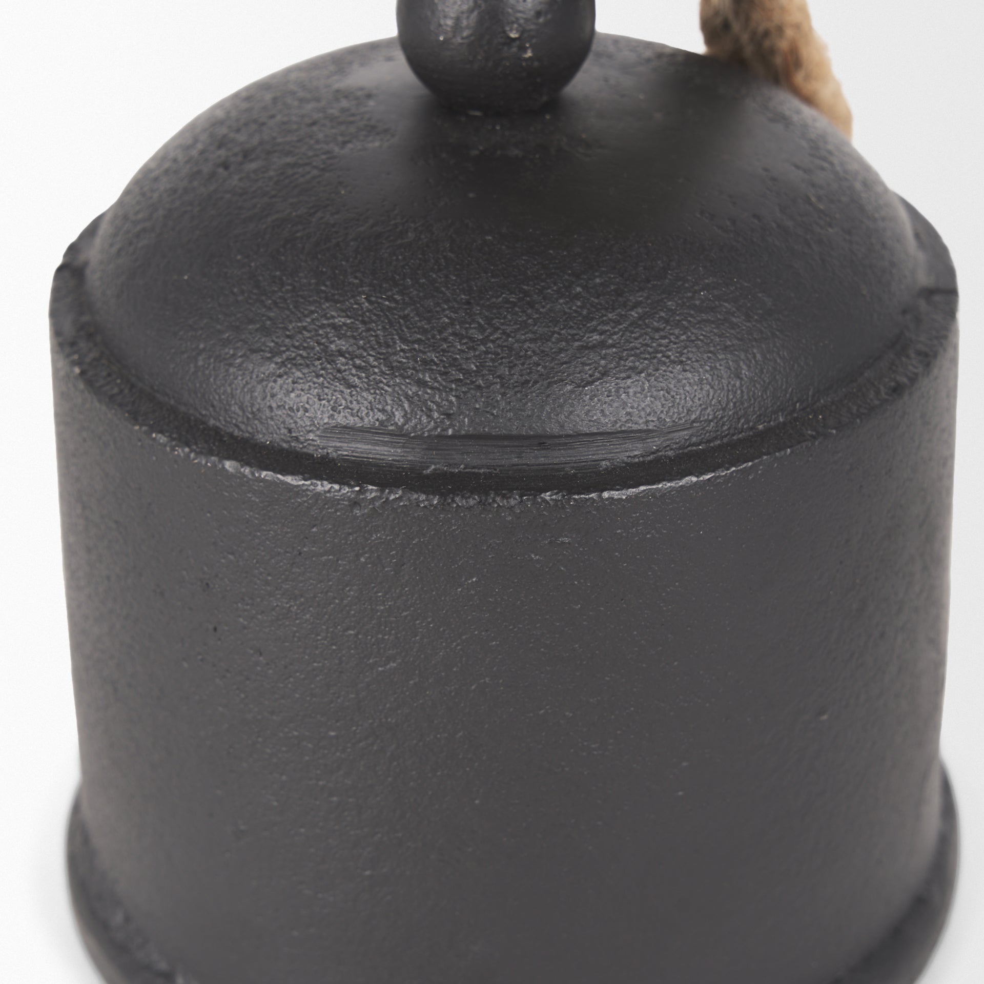 Quincy Medium Matte Black Metal Decorative Bell Object