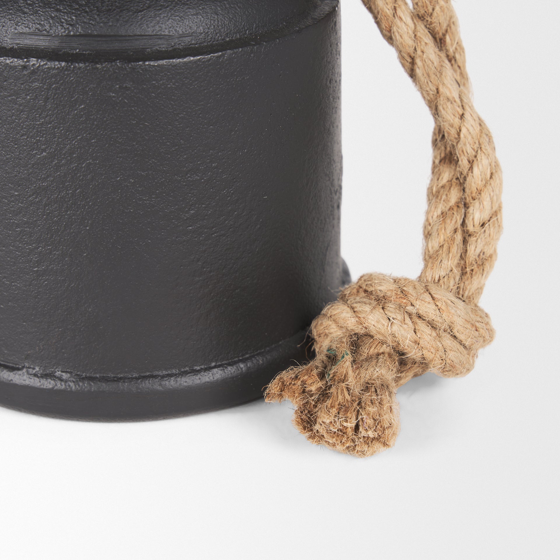 Quincy Medium Matte Black Metal Decorative Bell Object