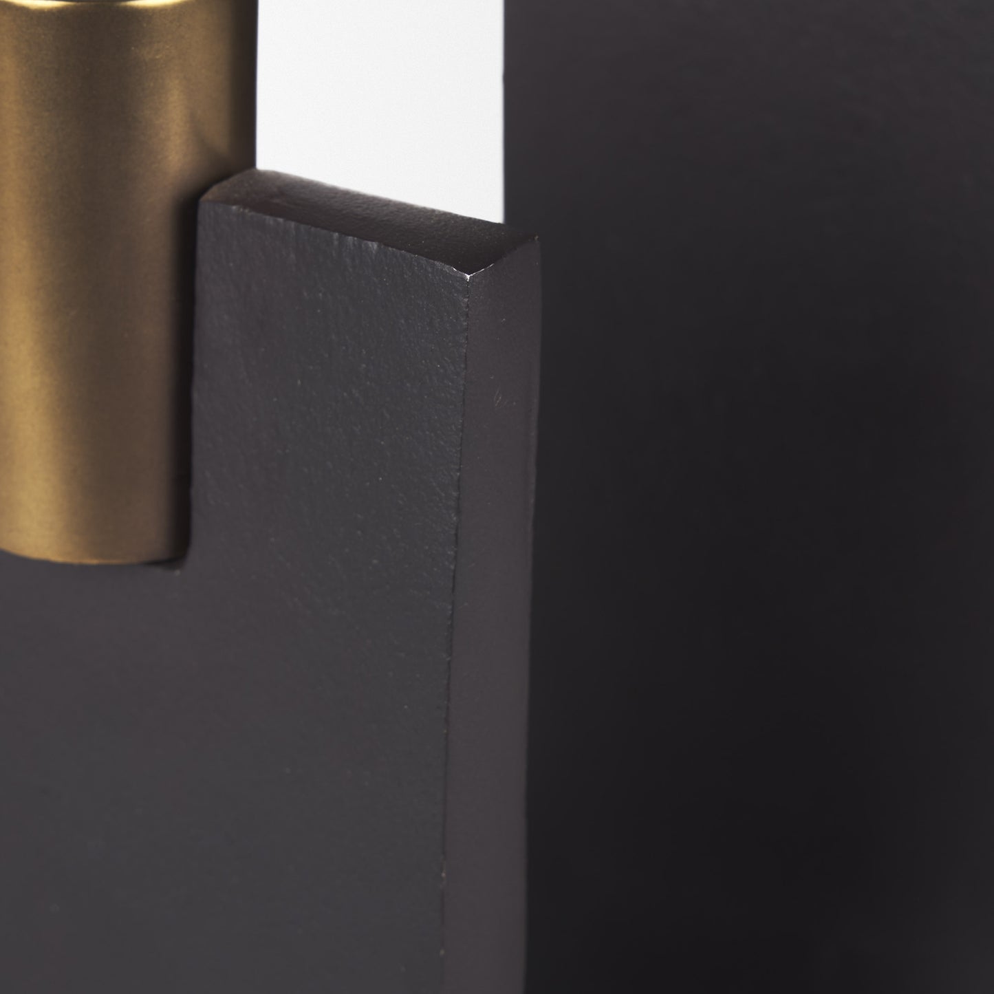 Polli Matte Black w/ Brushed Gold Metal Taper Candleholders (Set of 2)