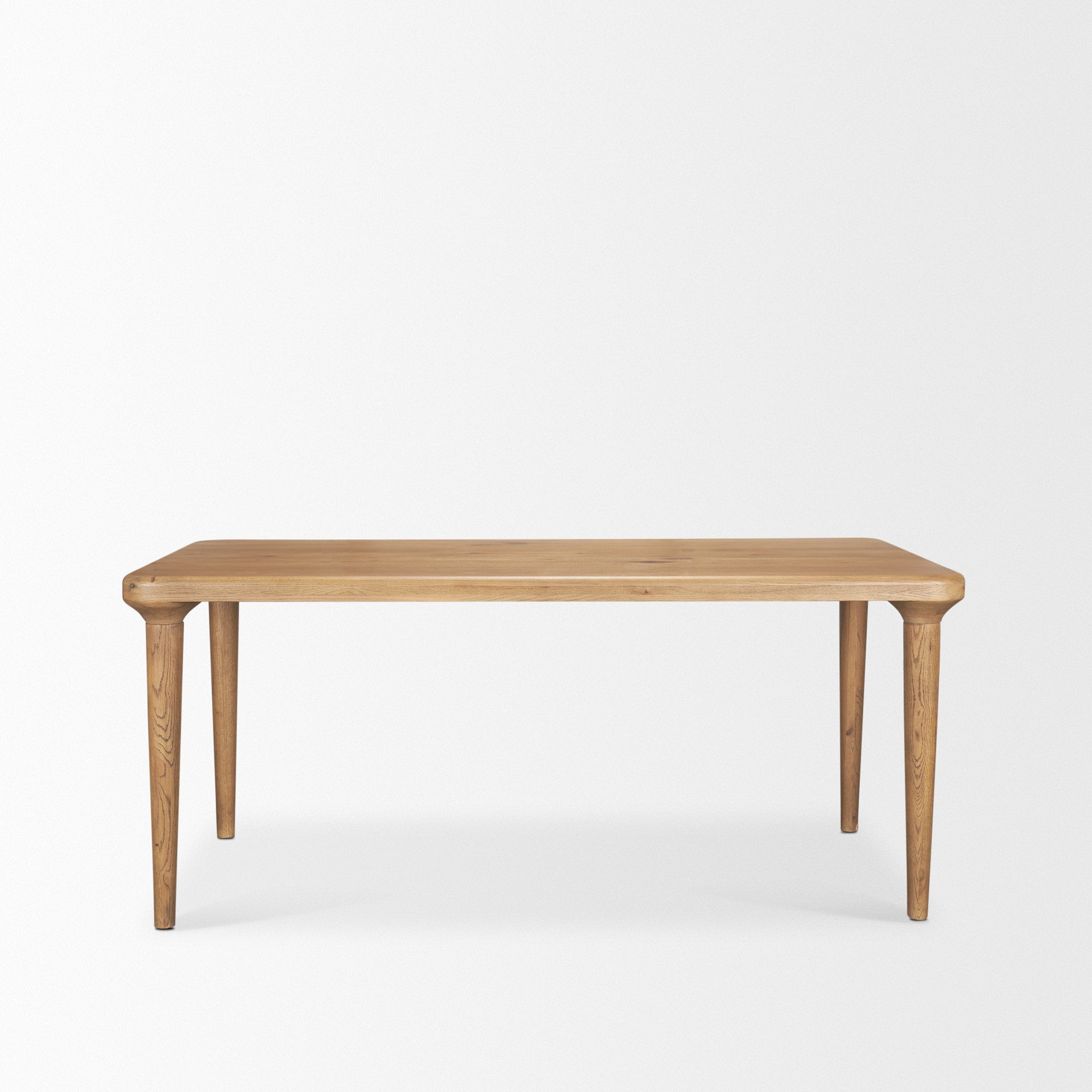 Suvan 72L Light Brown Rectangular Oak Wood Dining Table