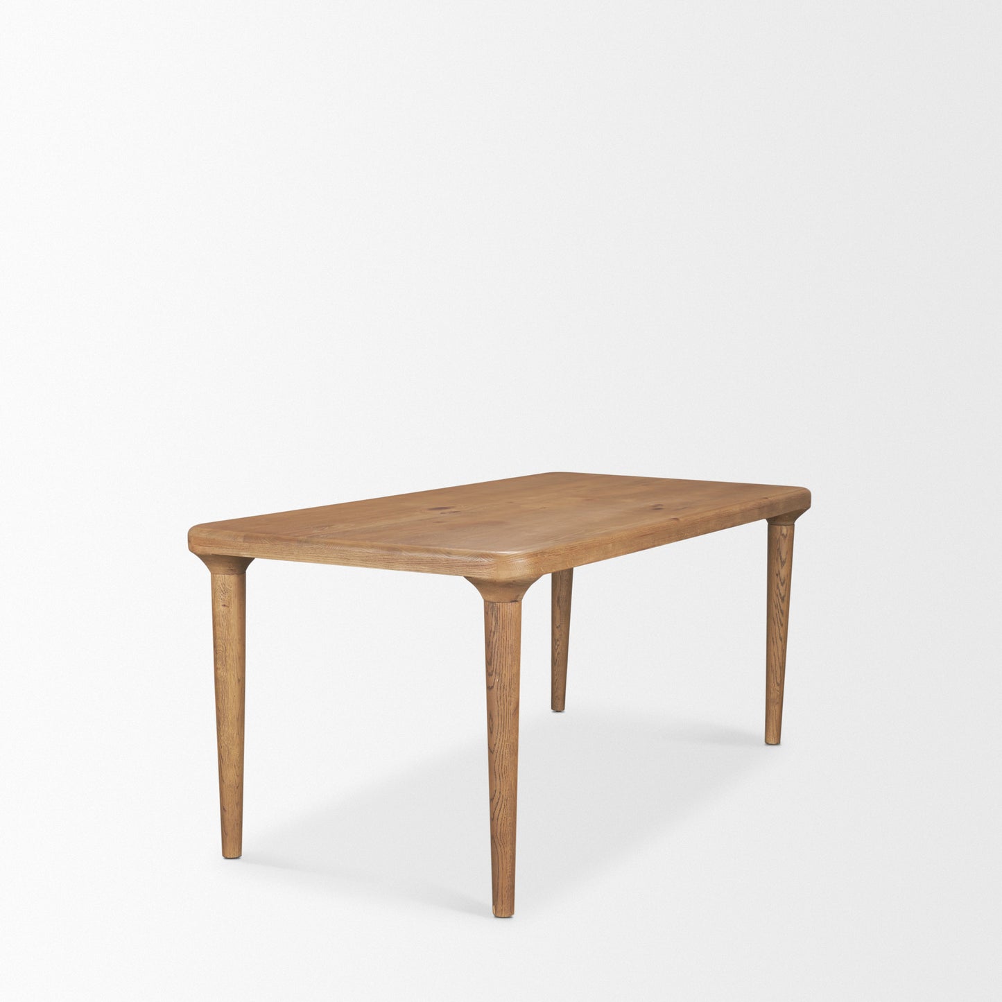 Suvan 72L Light Brown Rectangular Oak Wood Dining Table