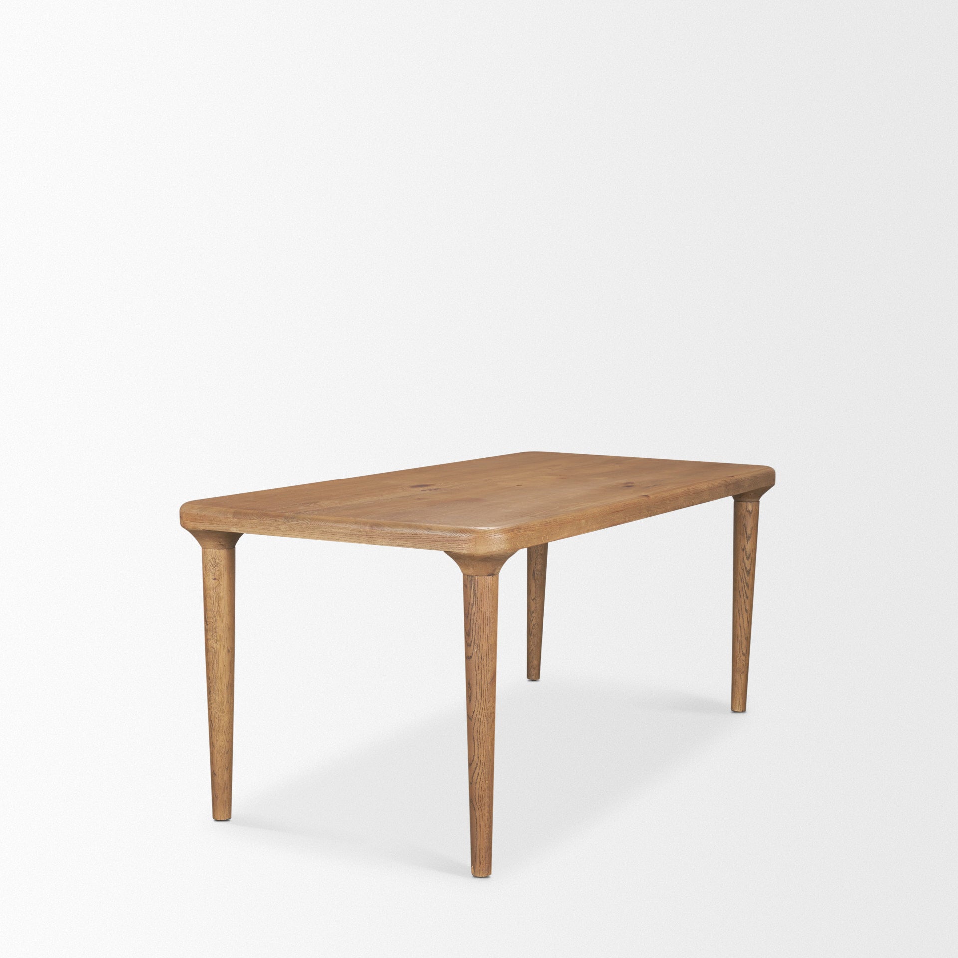 Suvan 72L Light Brown Rectangular Oak Wood Dining Table
