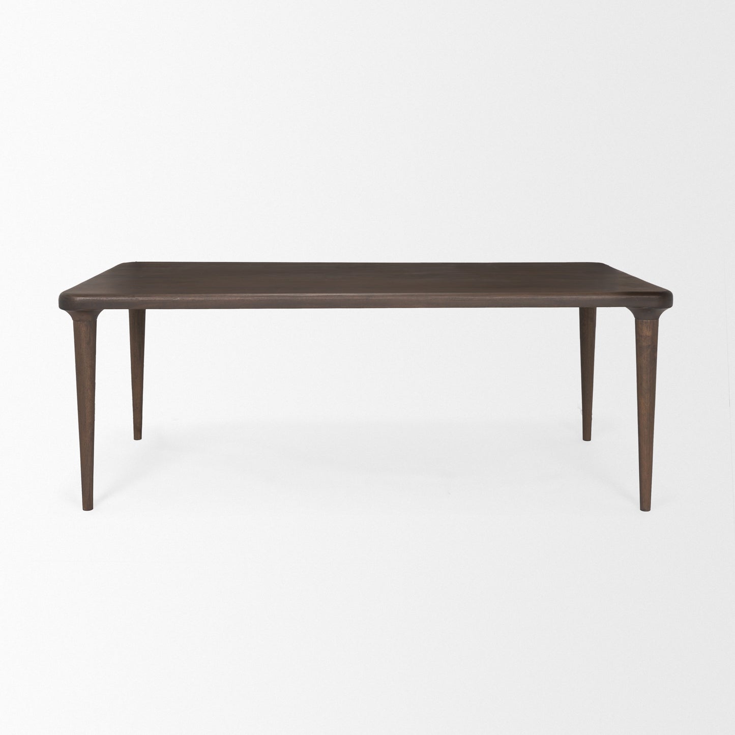 Suvan Dining Table Medium-Dark Brown Wood | 84’’ - dining-table