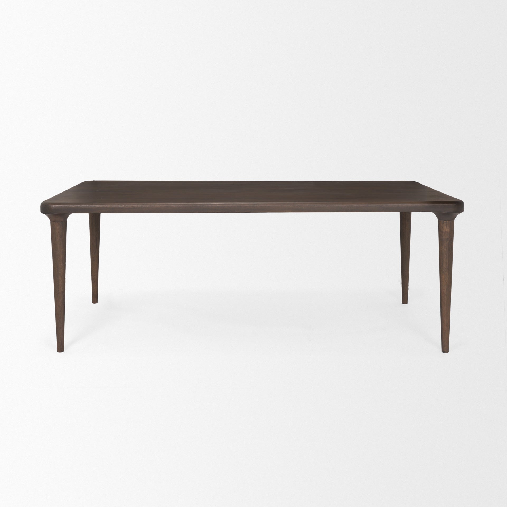 Suvan Dining Table Medium-Dark Brown Wood | 84’’ - dining-table