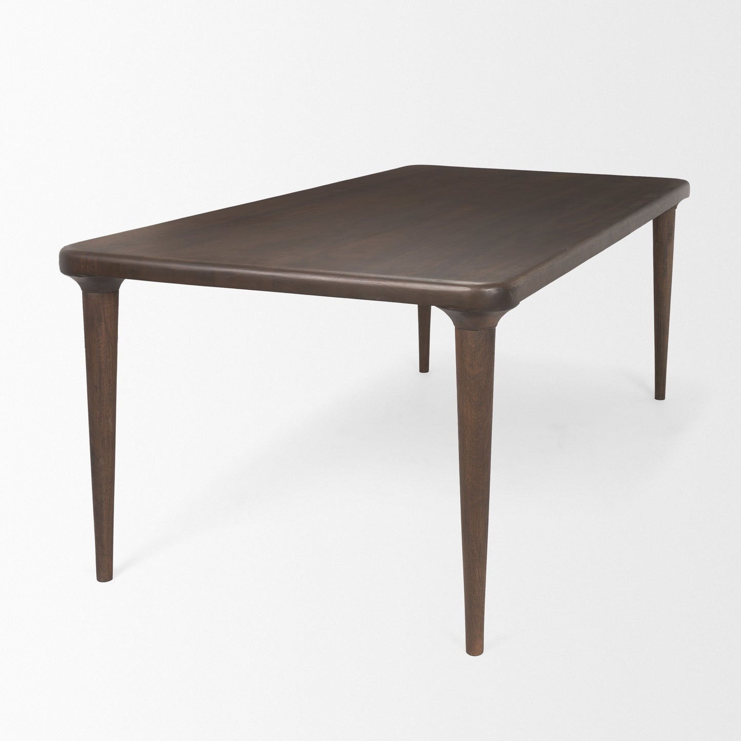 Suvan Dining Table Medium-Dark Brown Wood | 84’’ - dining-table