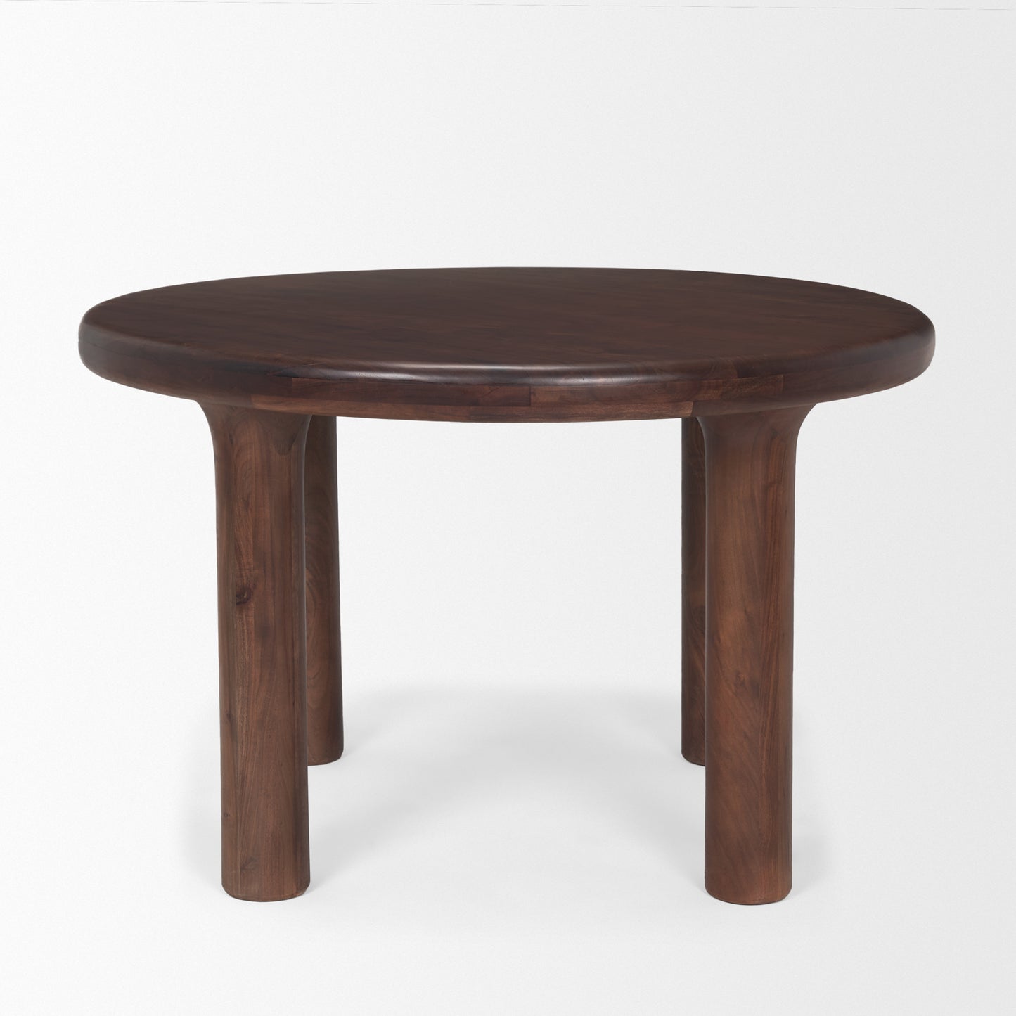 Soma Dining Table Red Brown Wood - dining-table