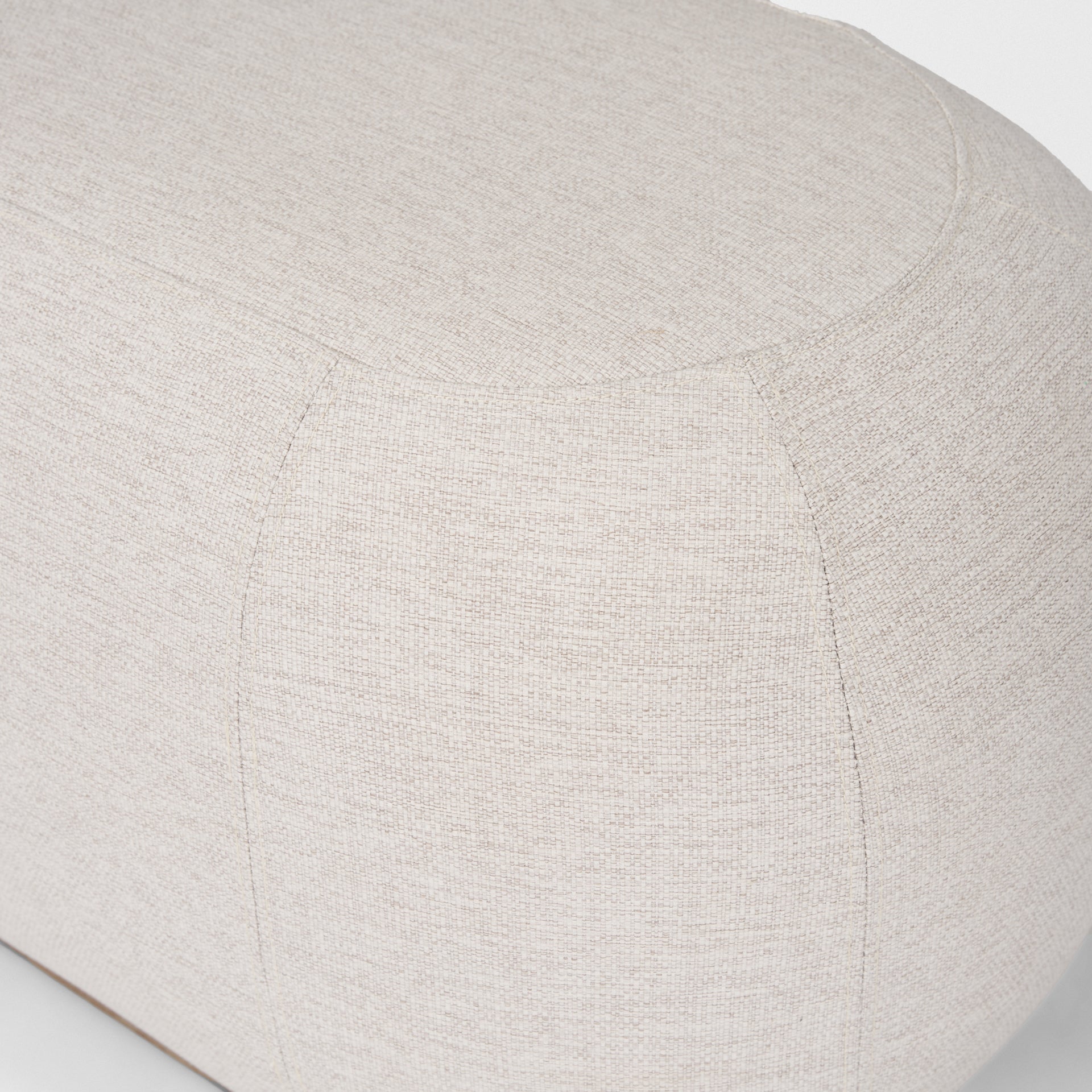 Siren Bench Cream Fabric | Light Brown Wood - benches