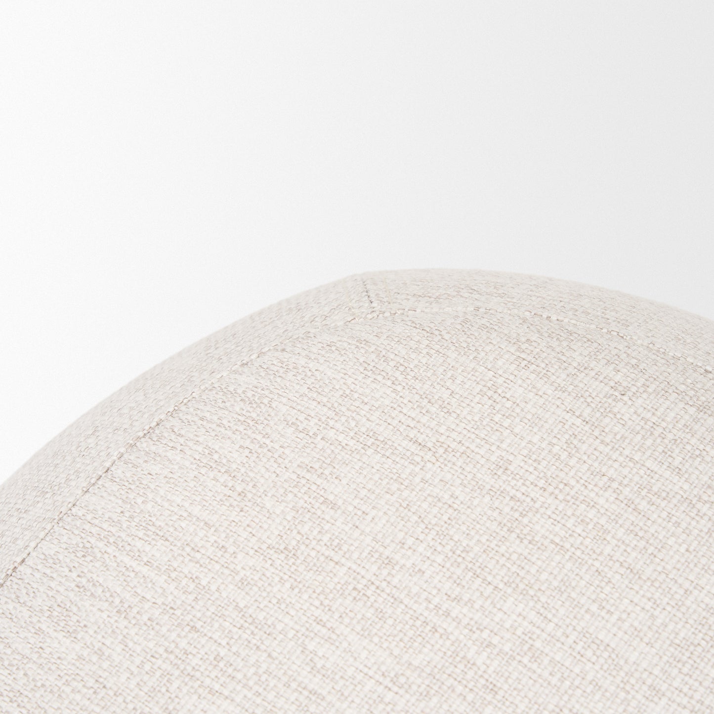 Siren Stool Cream Fabric | Light Brown Wood - poufs