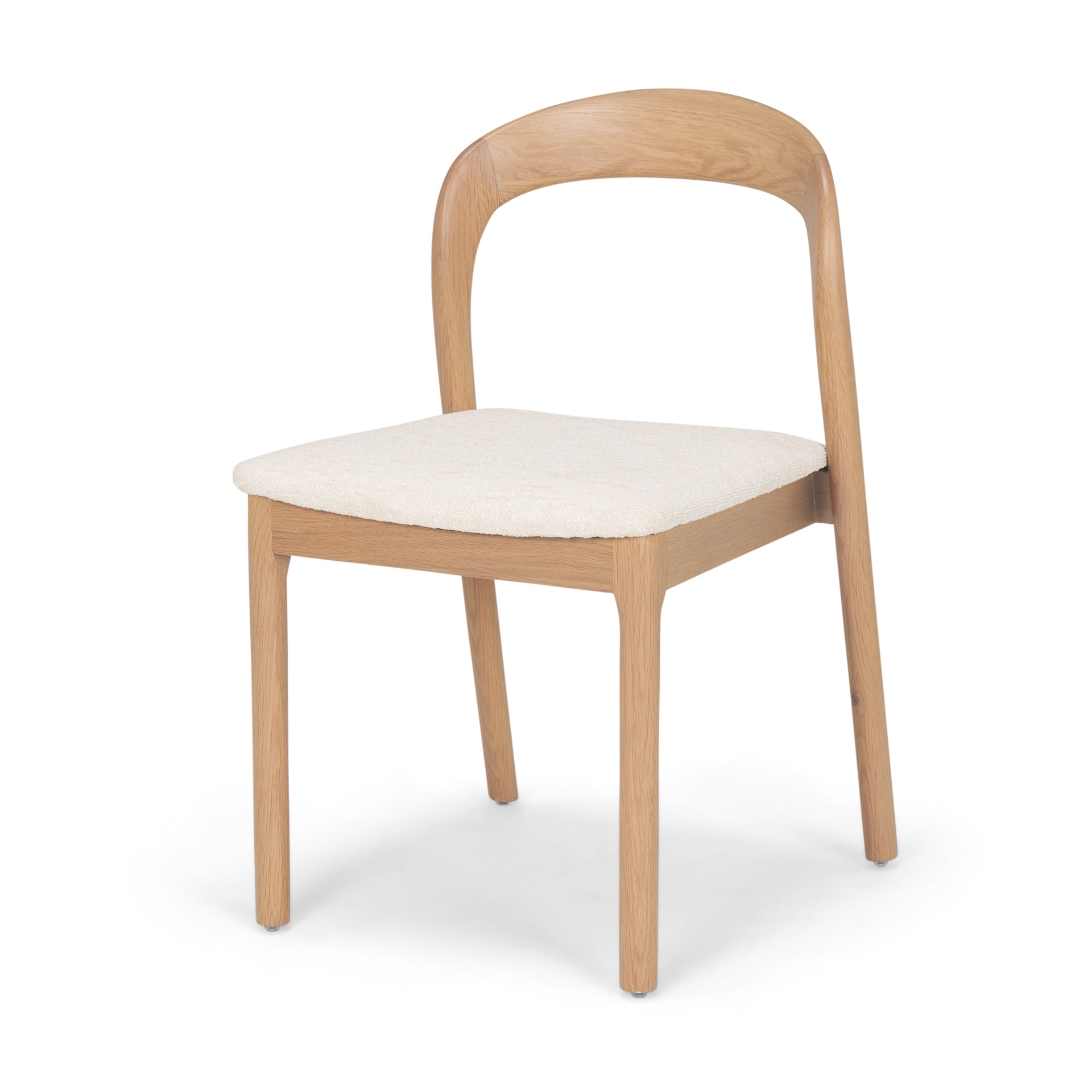 Nobu Dining Chair Light Brown Wood | Cream Fabric - dining-chairs