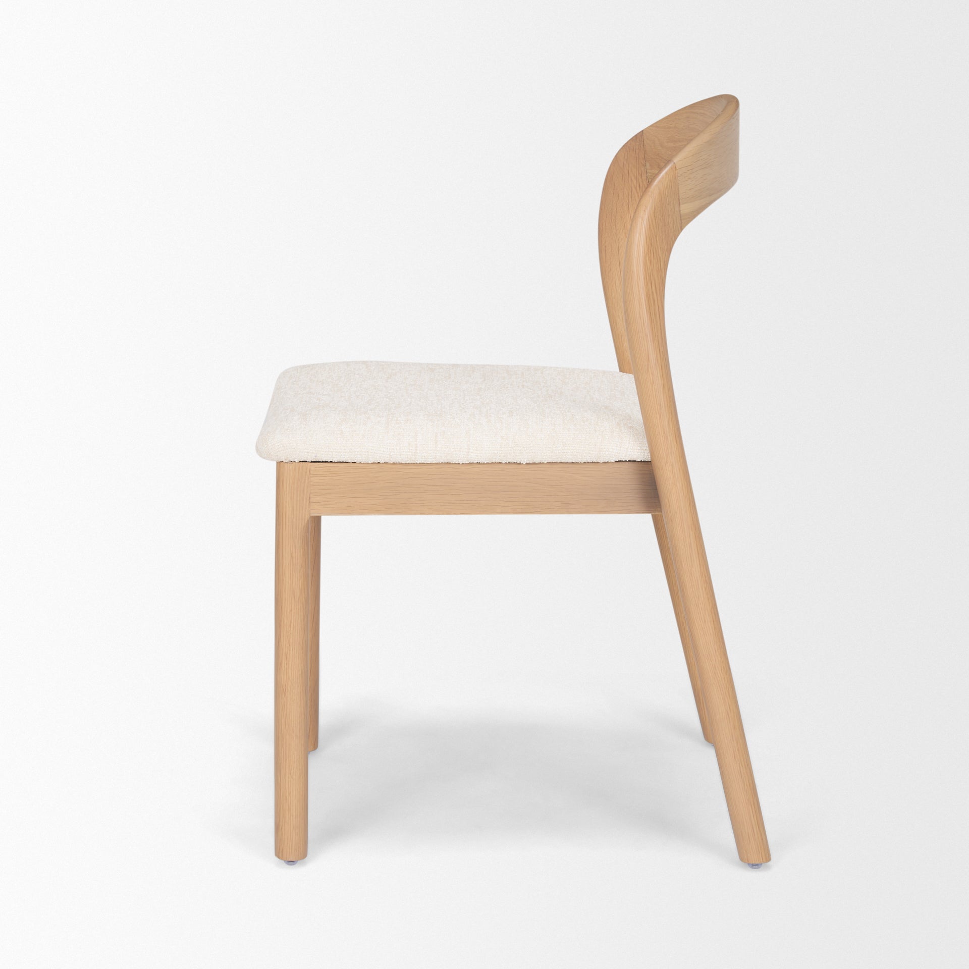 Nobu Dining Chair Light Brown Wood | Cream Fabric - dining-chairs