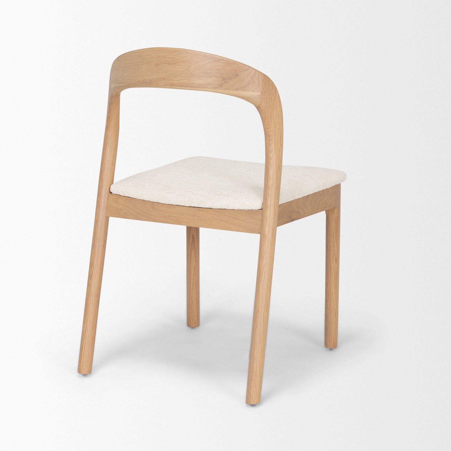 Nobu Dining Chair Light Brown Wood | Cream Fabric - dining-chairs