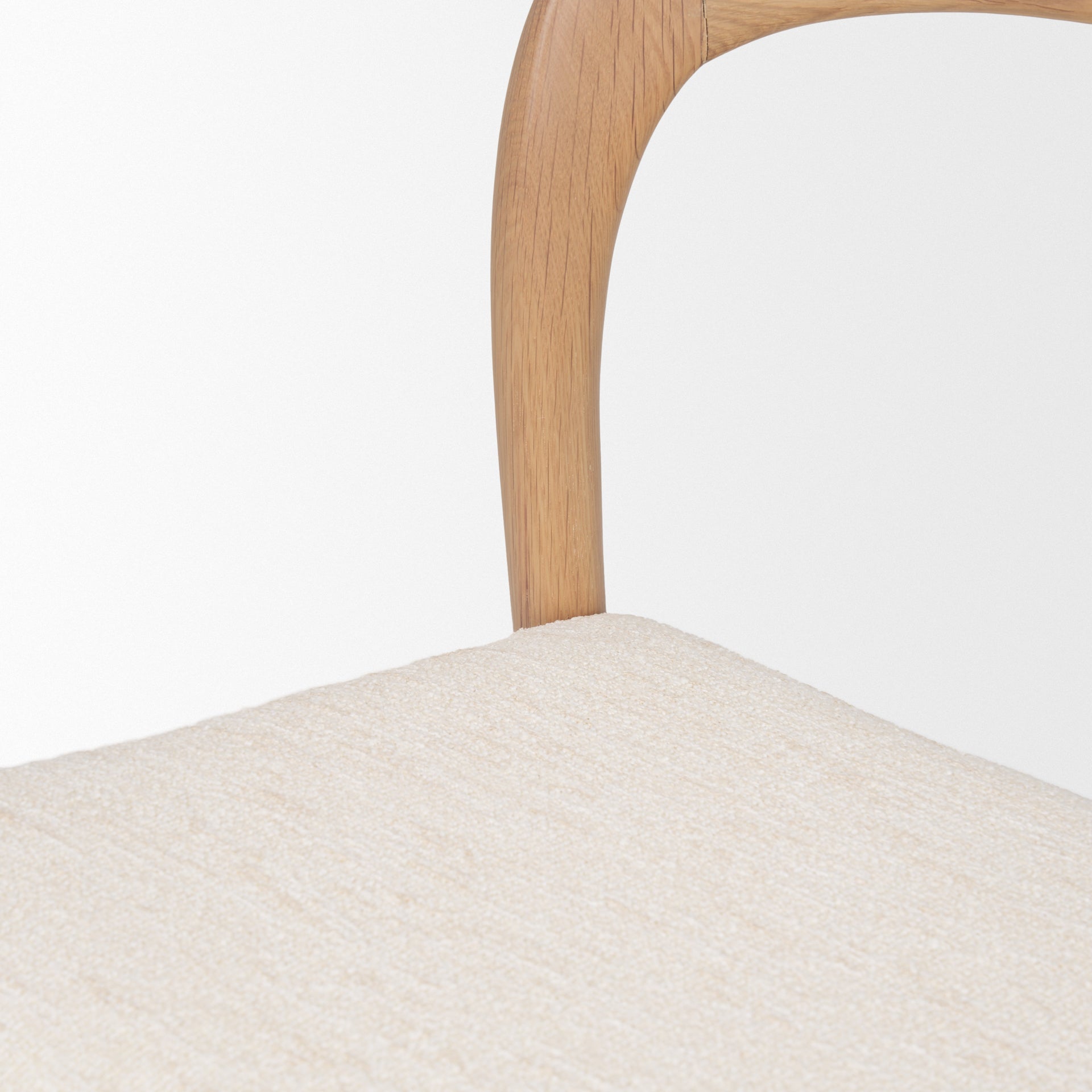 Nobu Dining Chair Light Brown Wood | Cream Fabric - dining-chairs