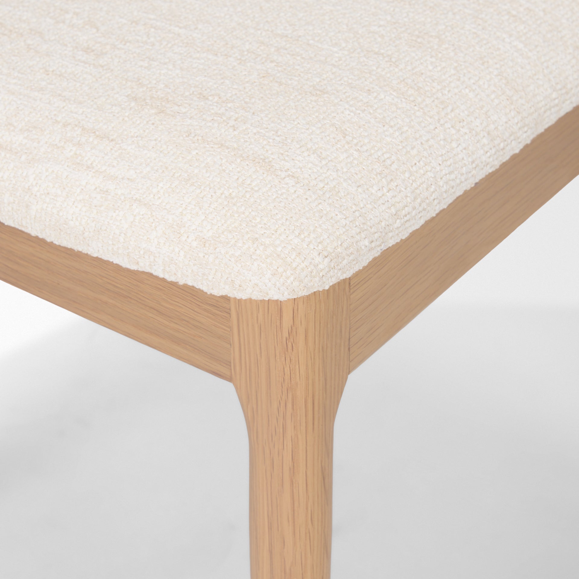 Nobu Dining Chair Light Brown Wood | Cream Fabric - dining-chairs