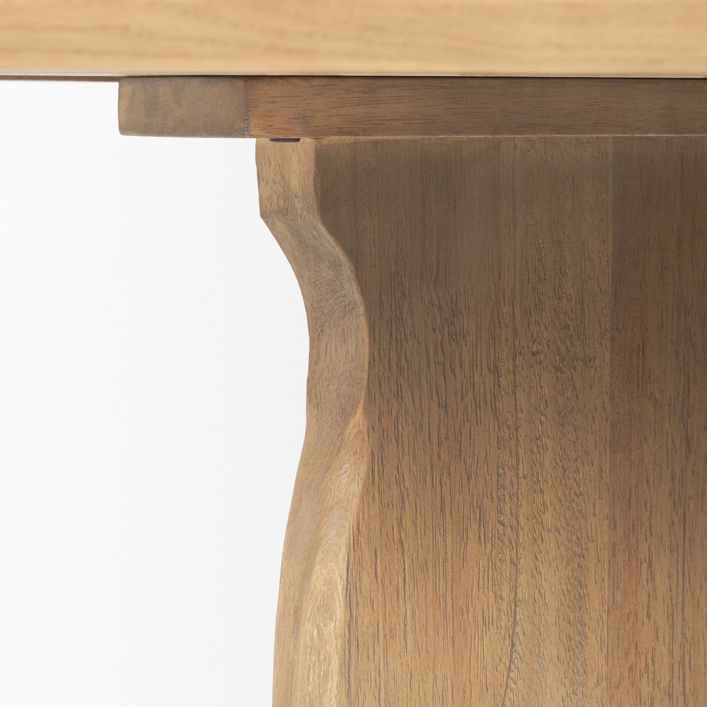 Sonomi Brown 59" Round Solid Rubber Wood w/Oak Tabletop Dining Table