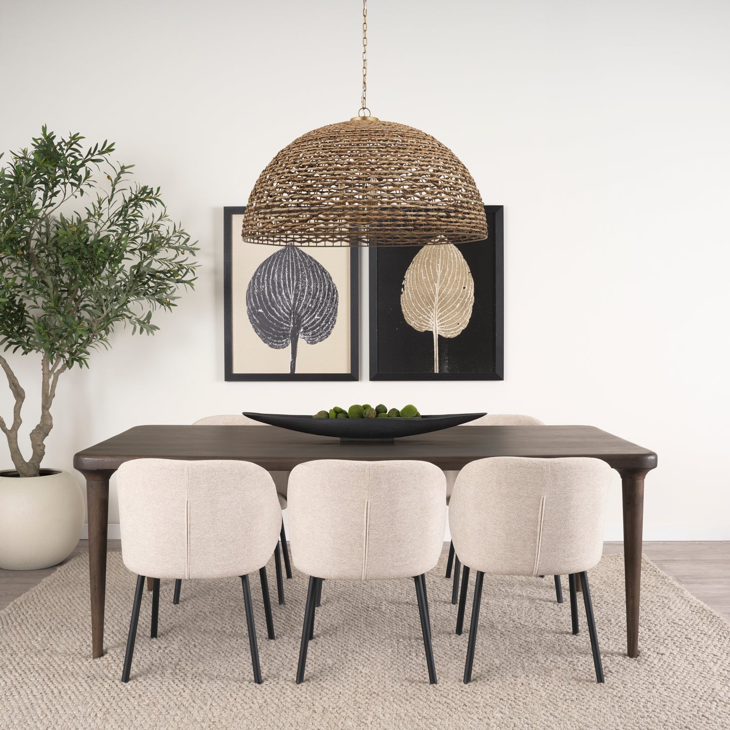 Suvan 72L Medium-Dark Brown Rectangular Wood Dining Table