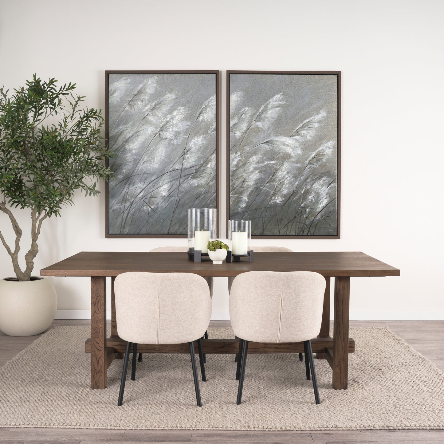 Suke 84" Medium Brown Rectangular Oak Dining Table