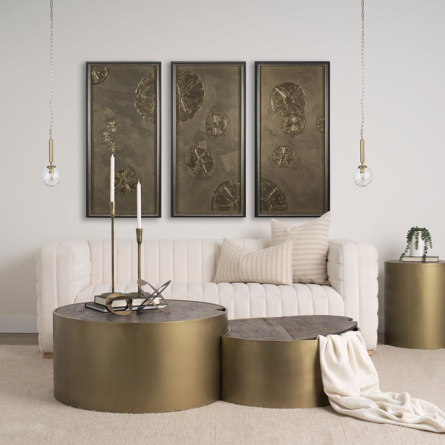 Britton Gold Metal w/ Clear Glass Globe 1-Light Pendant Light