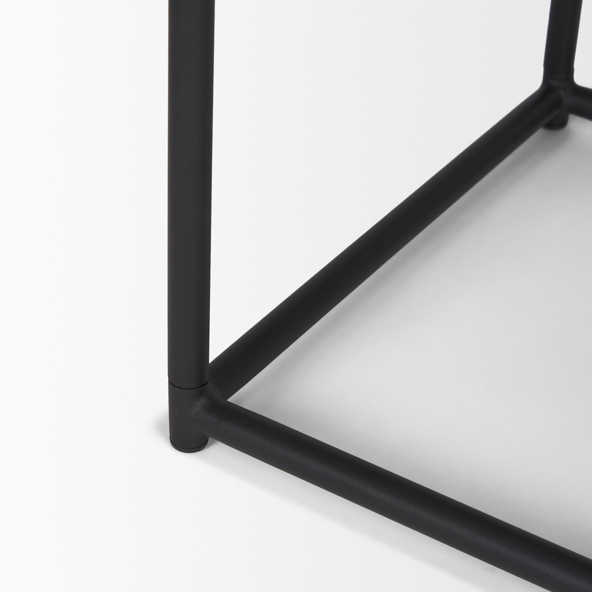 Taniel Brown Leather w/ Black Metal Stool