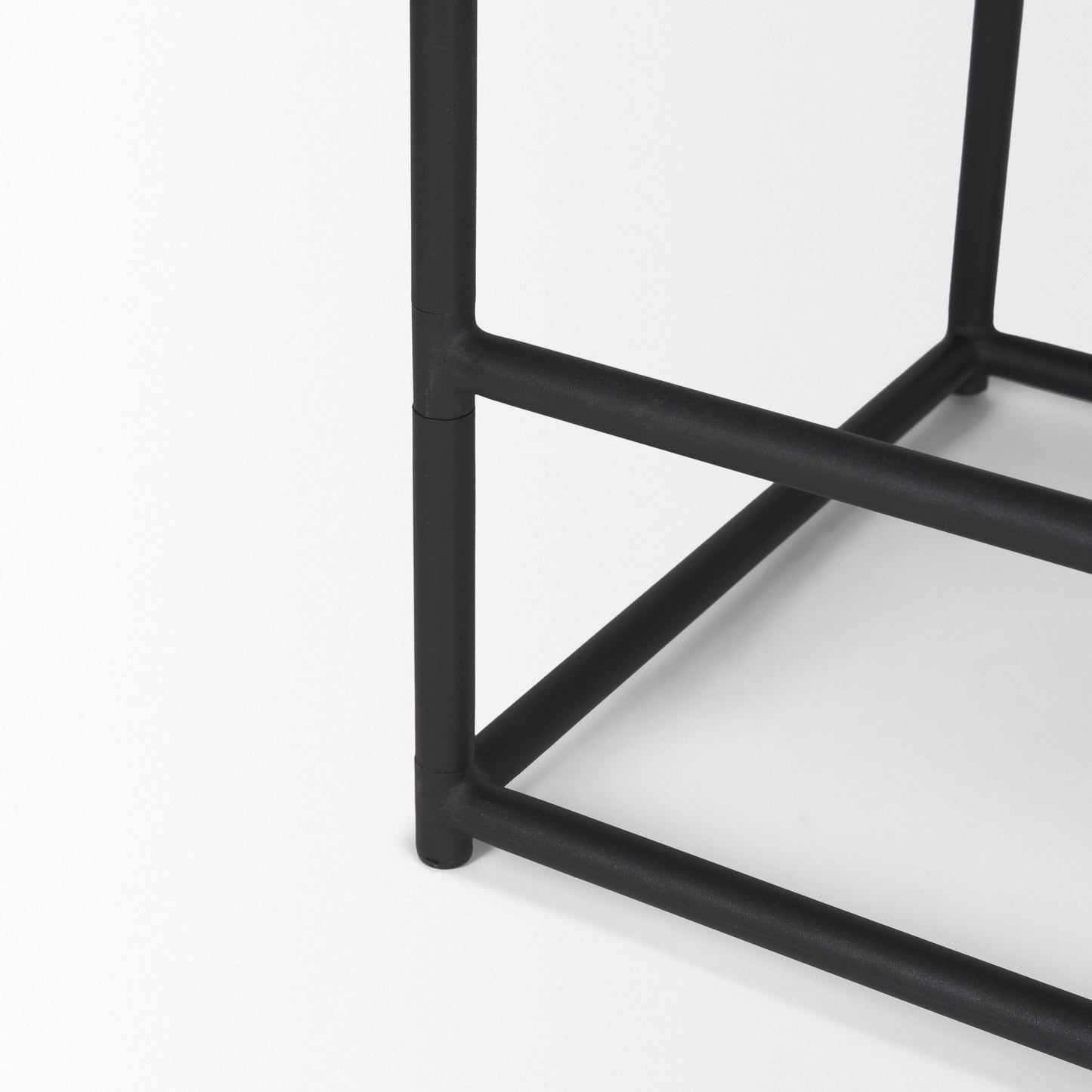 Taniel Leather Seat Bar Counter Stool Brown Leather | Black Metal - bar-stools