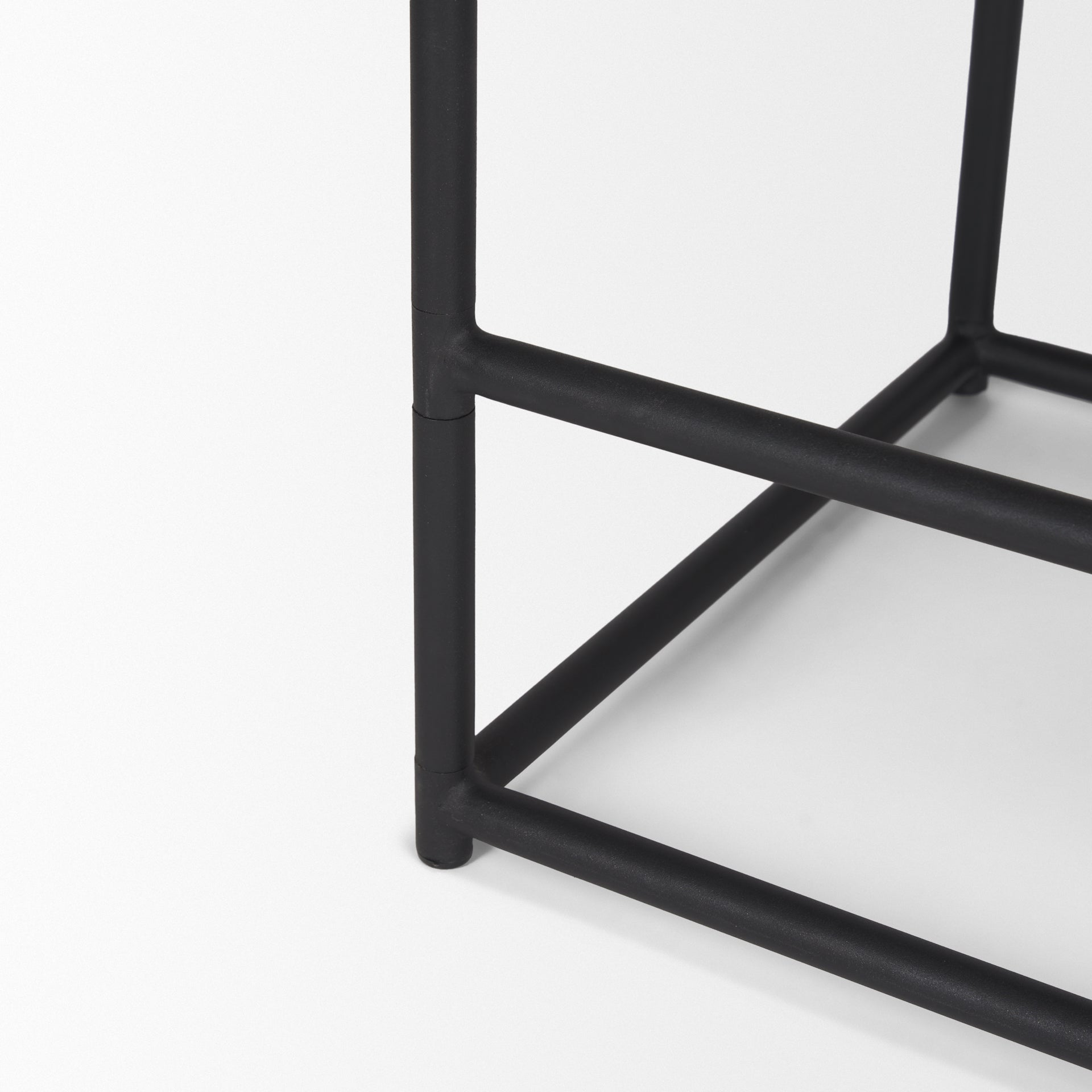 Taniel Leather Seat Bar Counter Stool Brown Leather | Black Metal - bar-stools