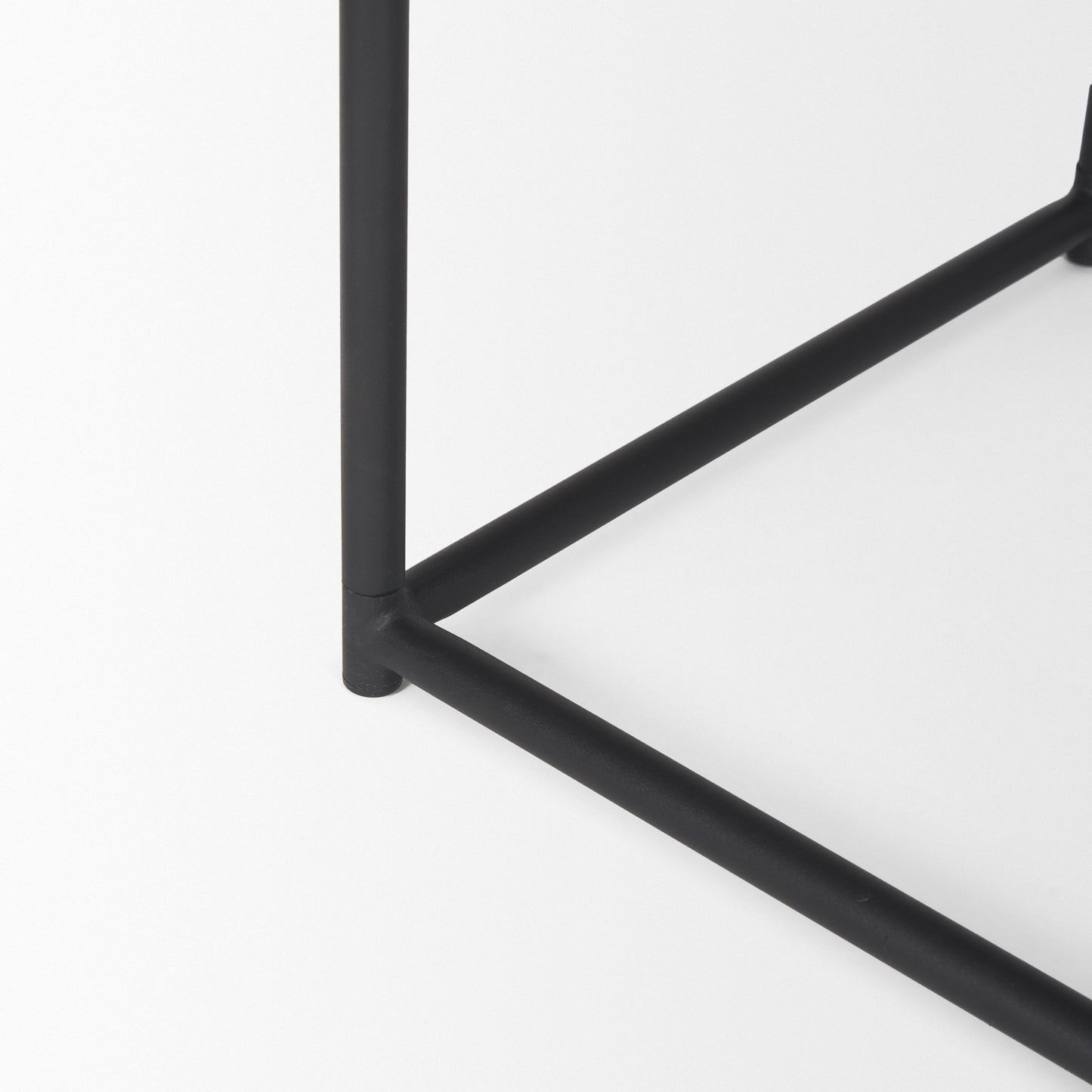 Taniel Textured Black Wood w/ Black Metal Stool