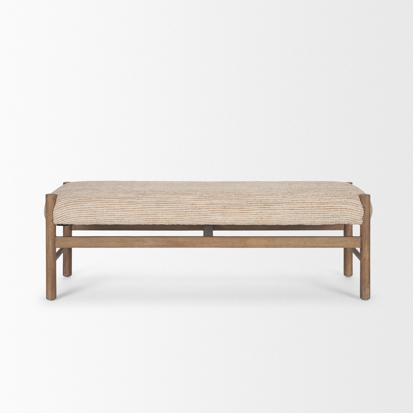 Tadi Bench Medium Brown Wood | Cotton Fabric - benches