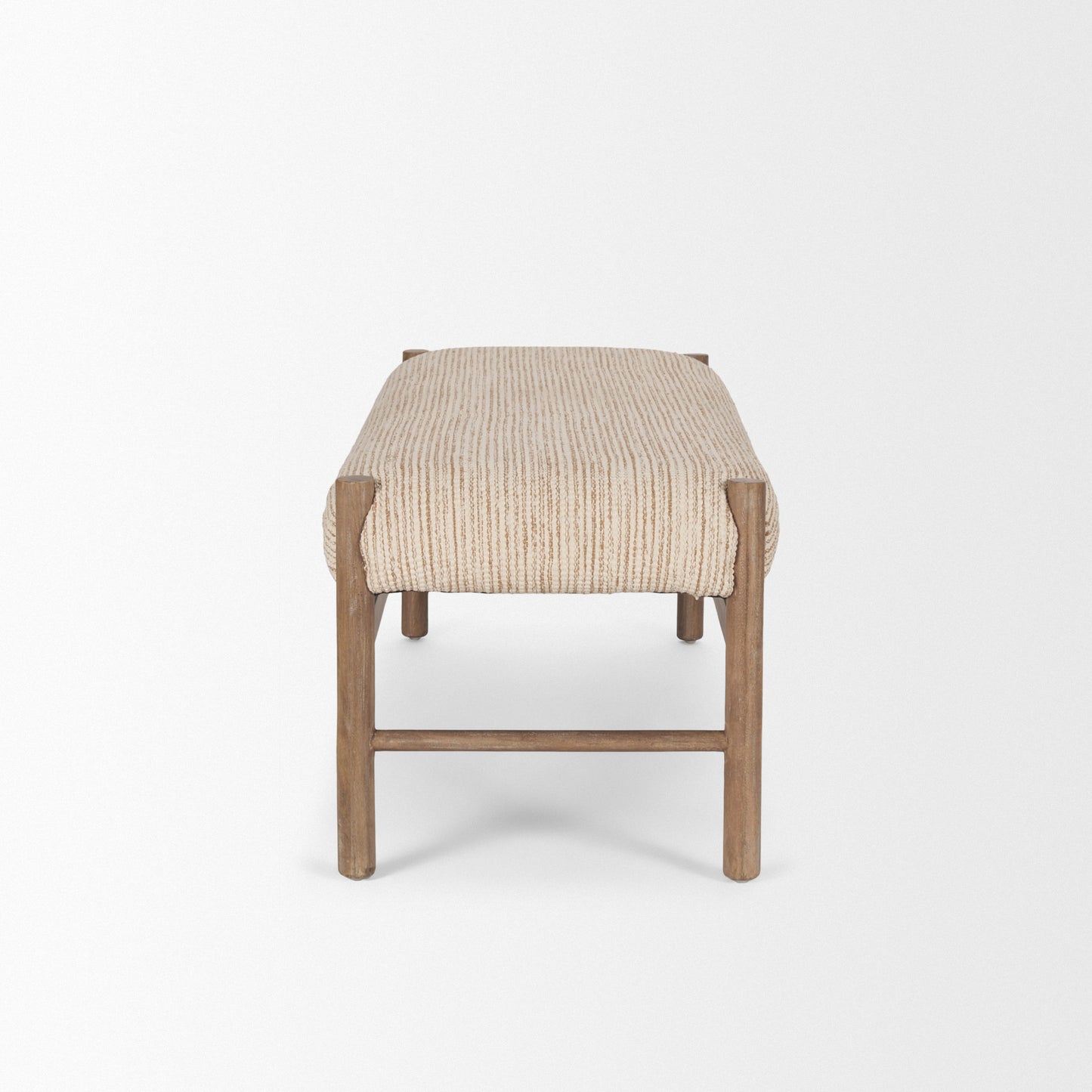 Tadi Bench Medium Brown Wood | Cotton Fabric - benches