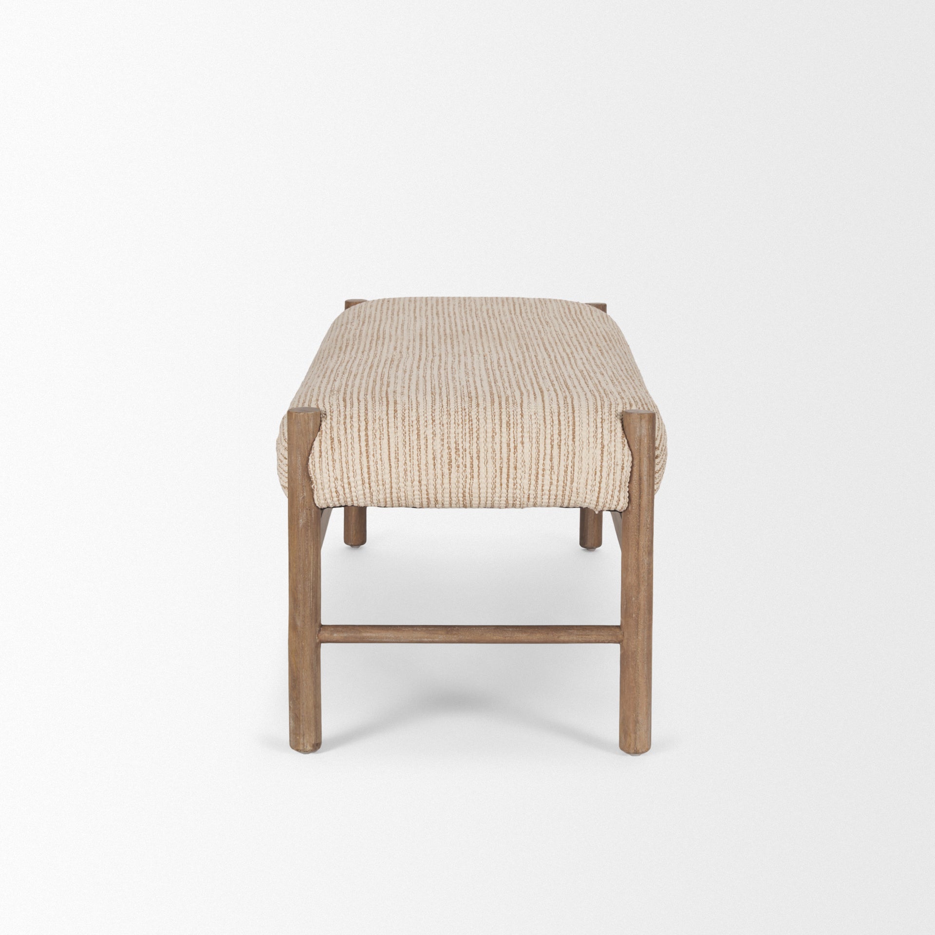 Tadi Bench Medium Brown Wood | Cotton Fabric - benches